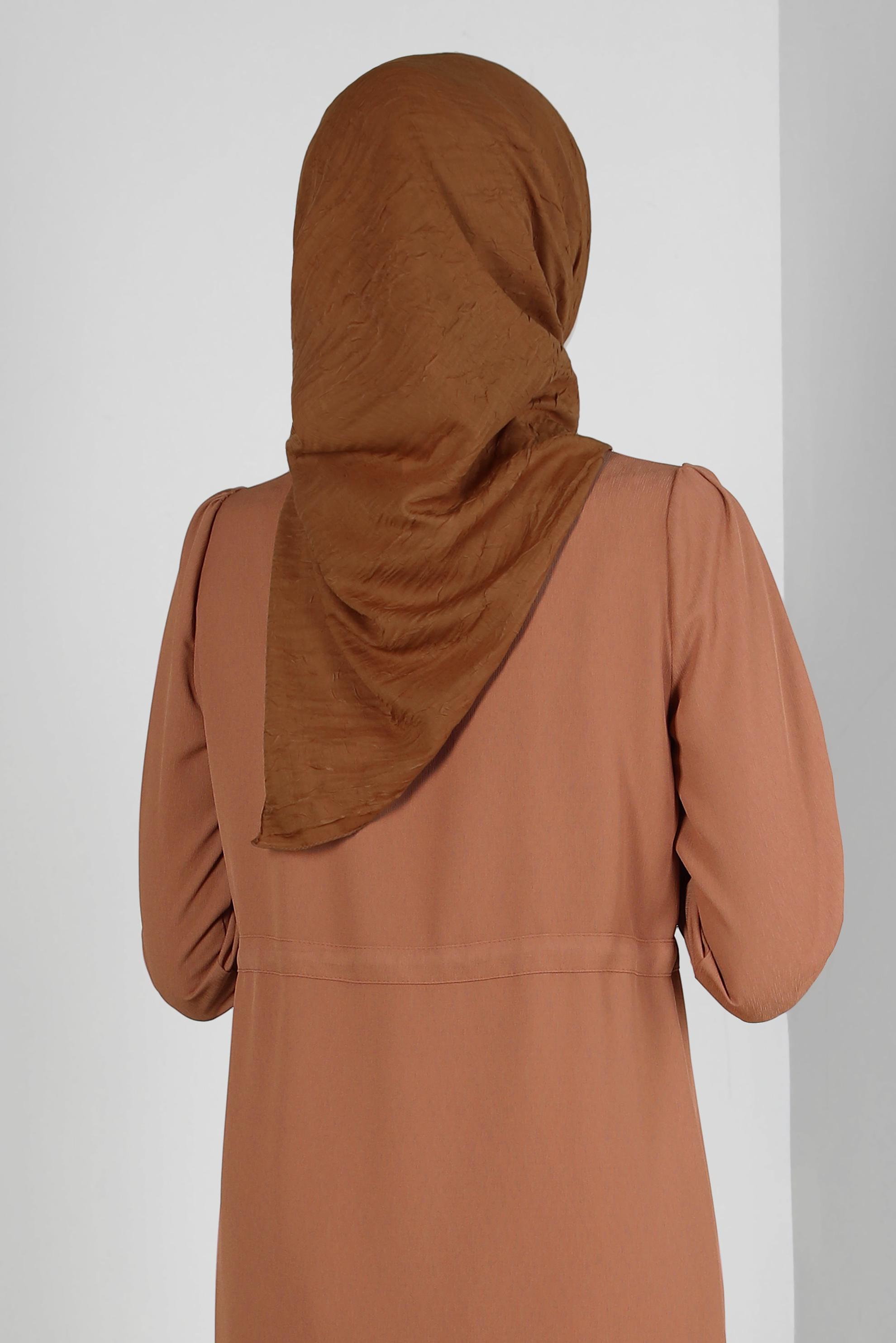 Tesettür giyim TABA ALVİNA KRAŞ EŞARP 8233