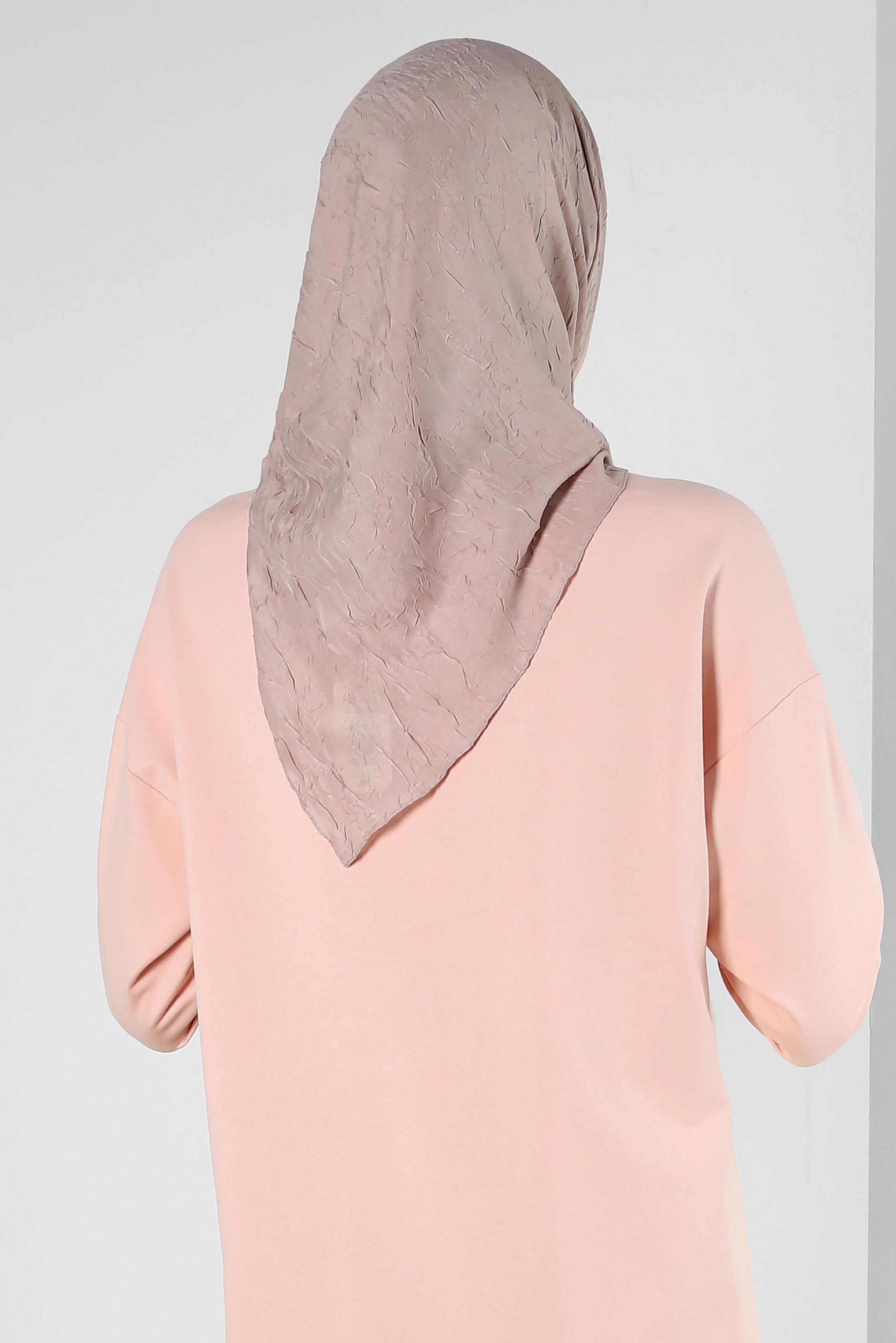 Tesettür giyim VİZON ALVİNA KRAŞ EŞARP 8233