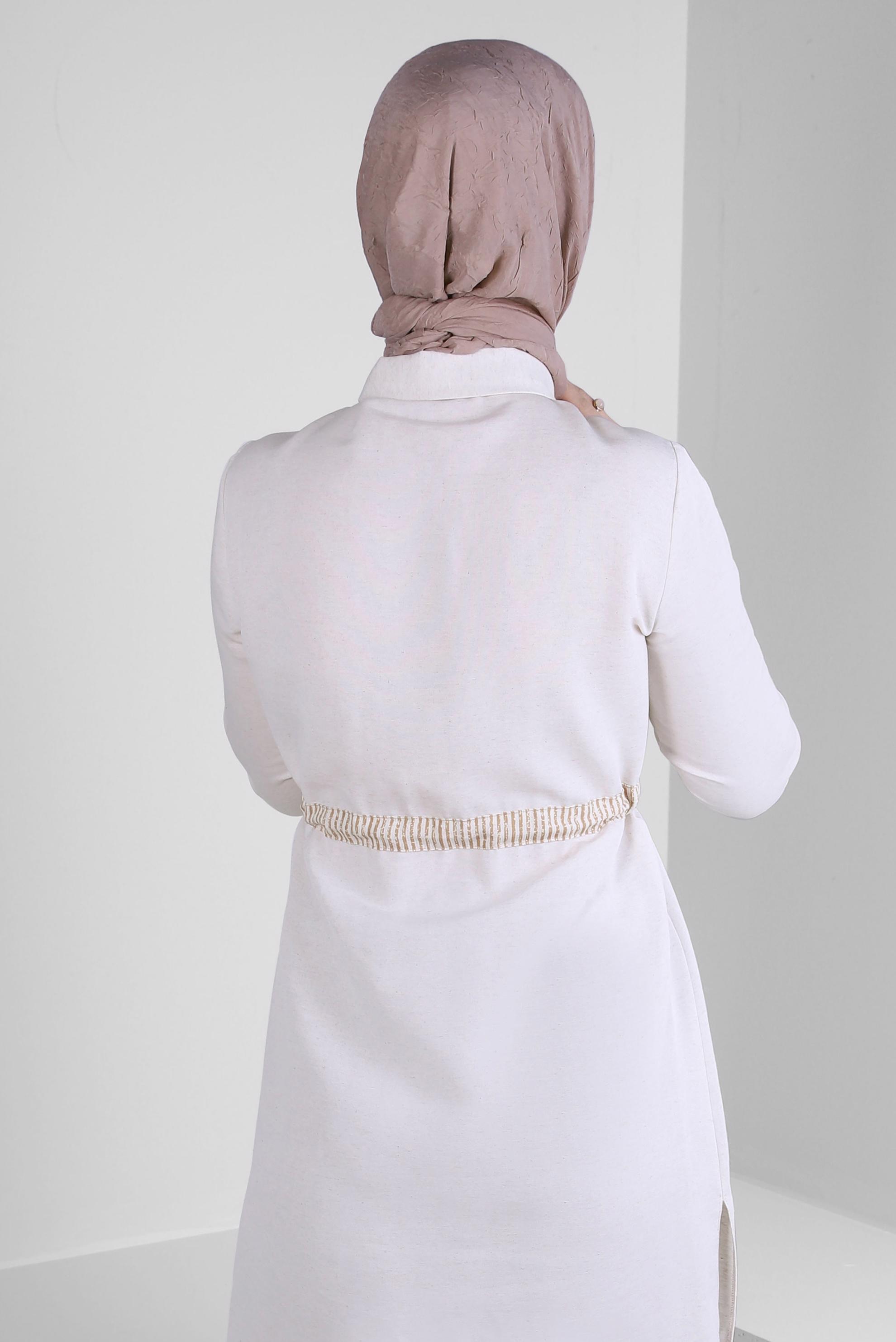 Tesettür giyim VİZON ALVİNA KRAŞ EŞARP 8233