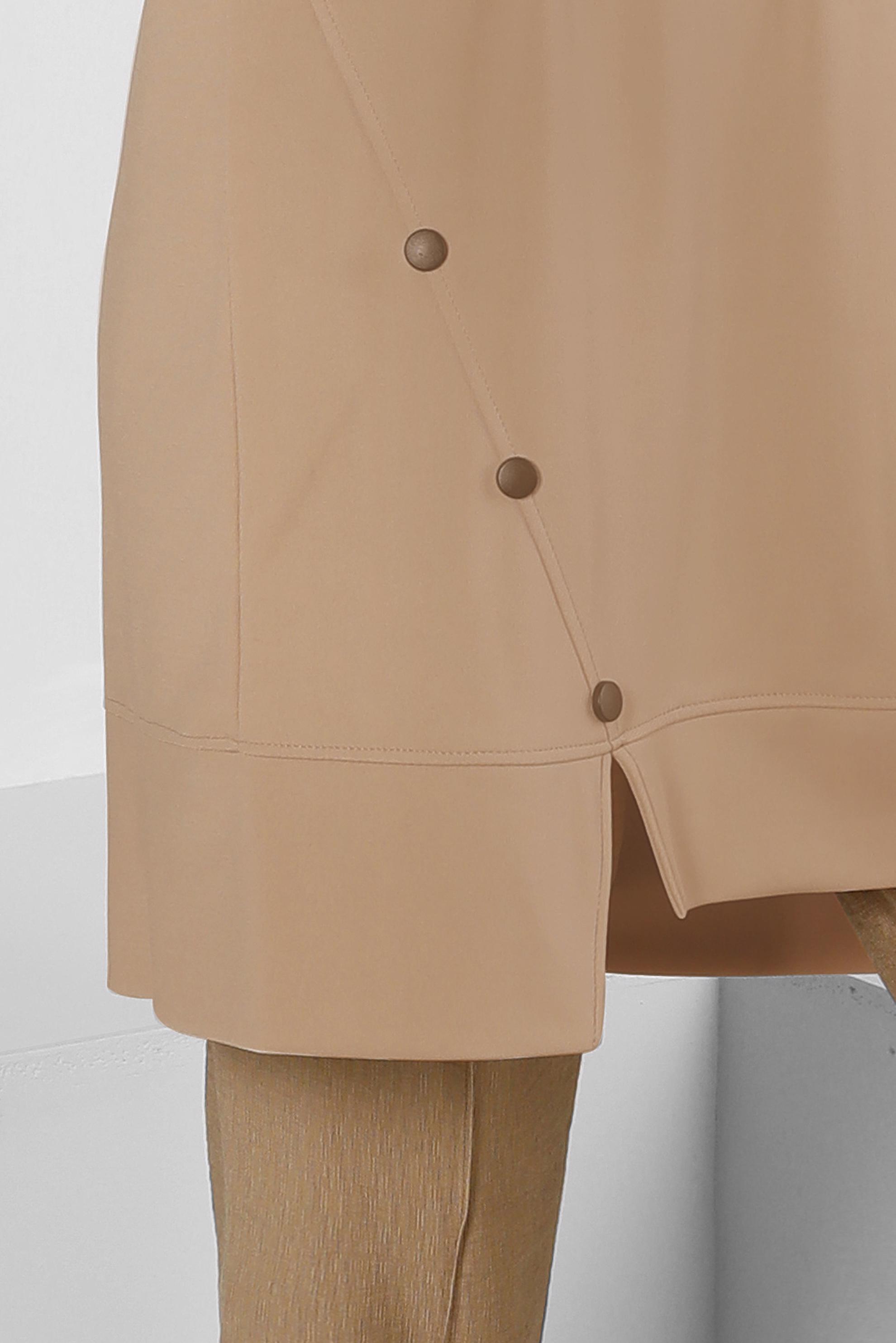 Tesettür giyim BEJ YAZI BASKILI DÜĞME DETAYLI EŞOFMAN TUNİK 43348