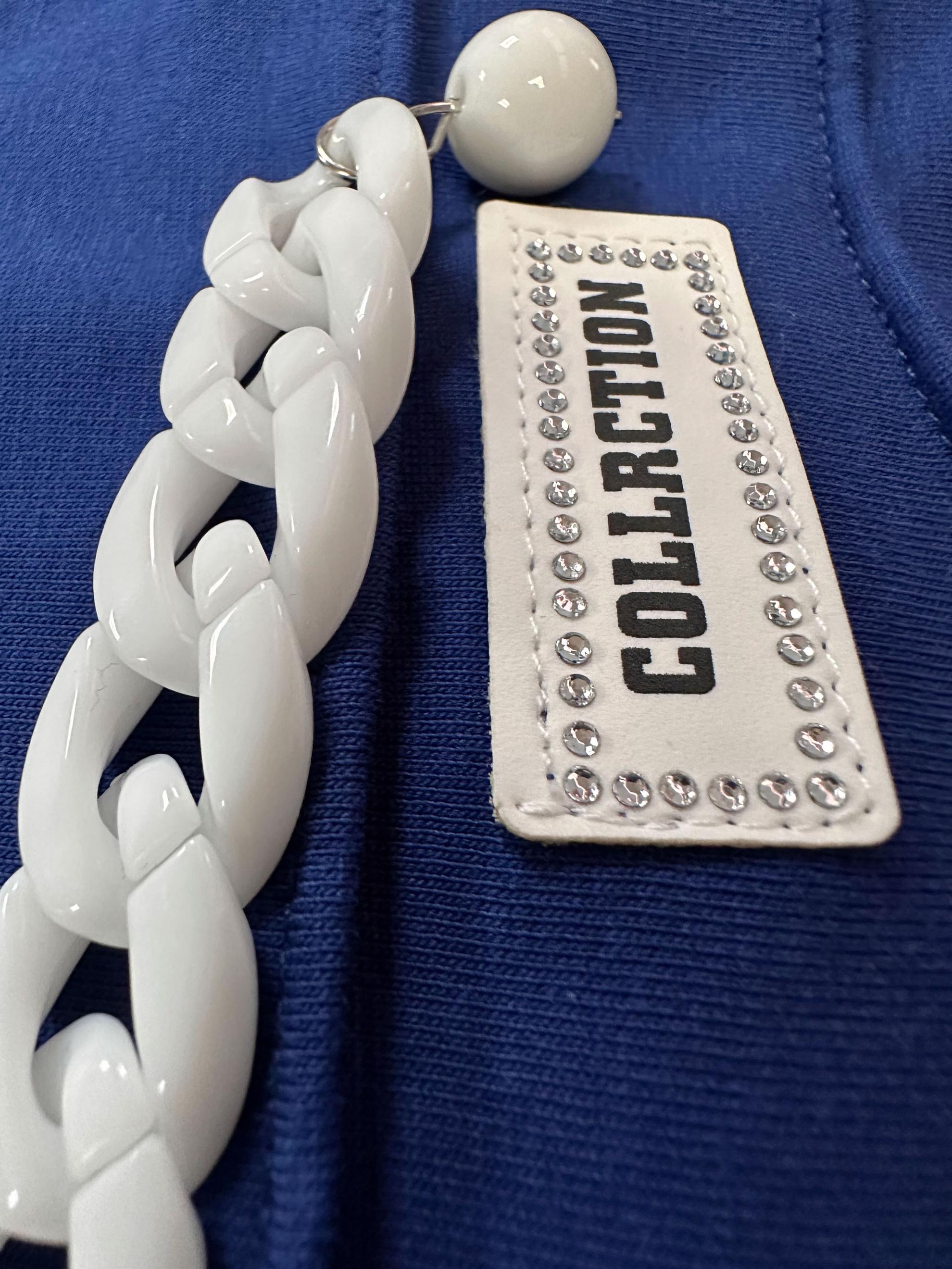 Tesettür giyim LACİVERT ZİNCİR DETAYLI YANI YIRTMAÇLI İKİLİ EŞOFMAN TAKIM 43553