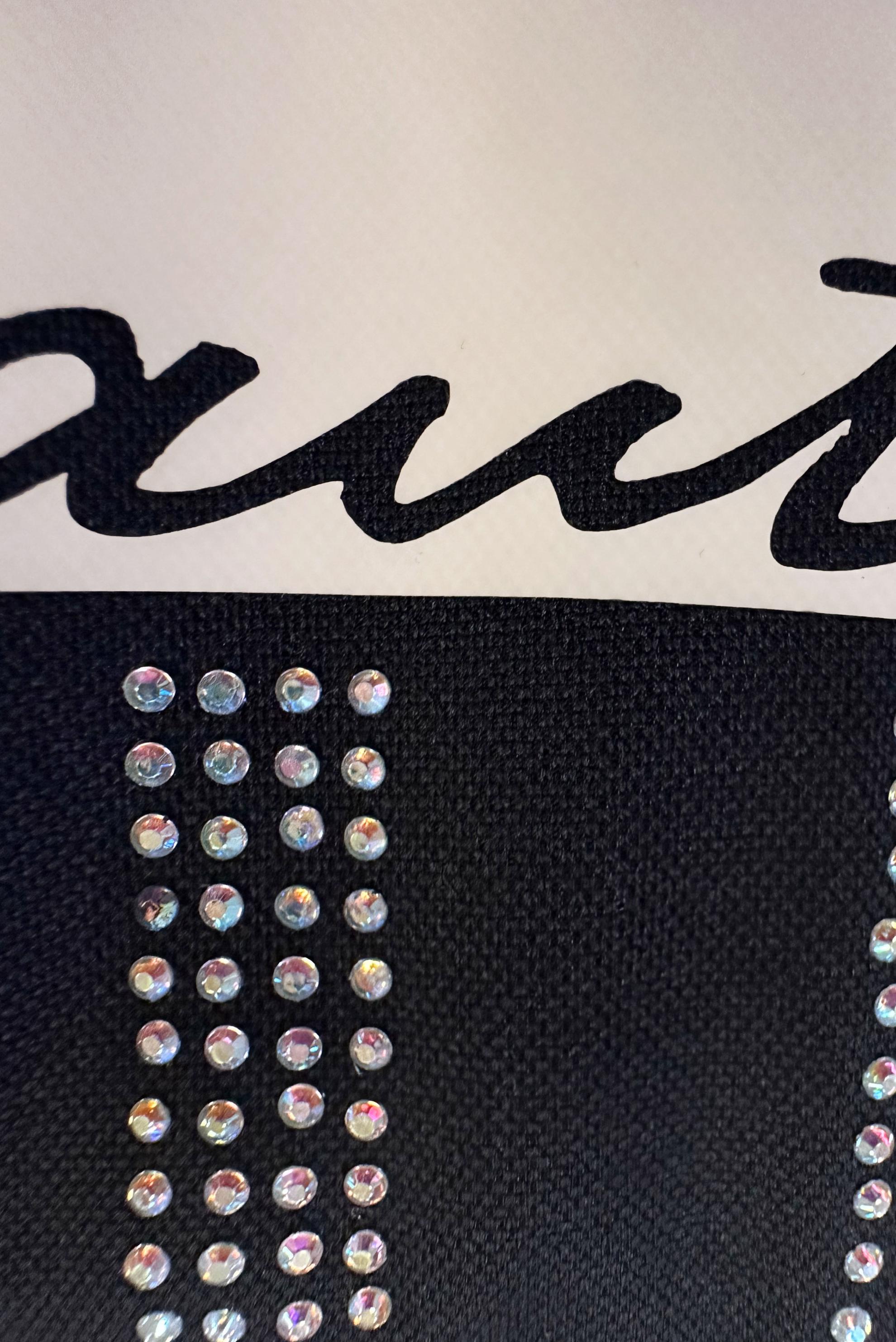 Vêtements hijab NOIR SURVÊTEMENT IMPRIMÉ ET BRODÉ DE GEMMES AVEC JUPE 43595