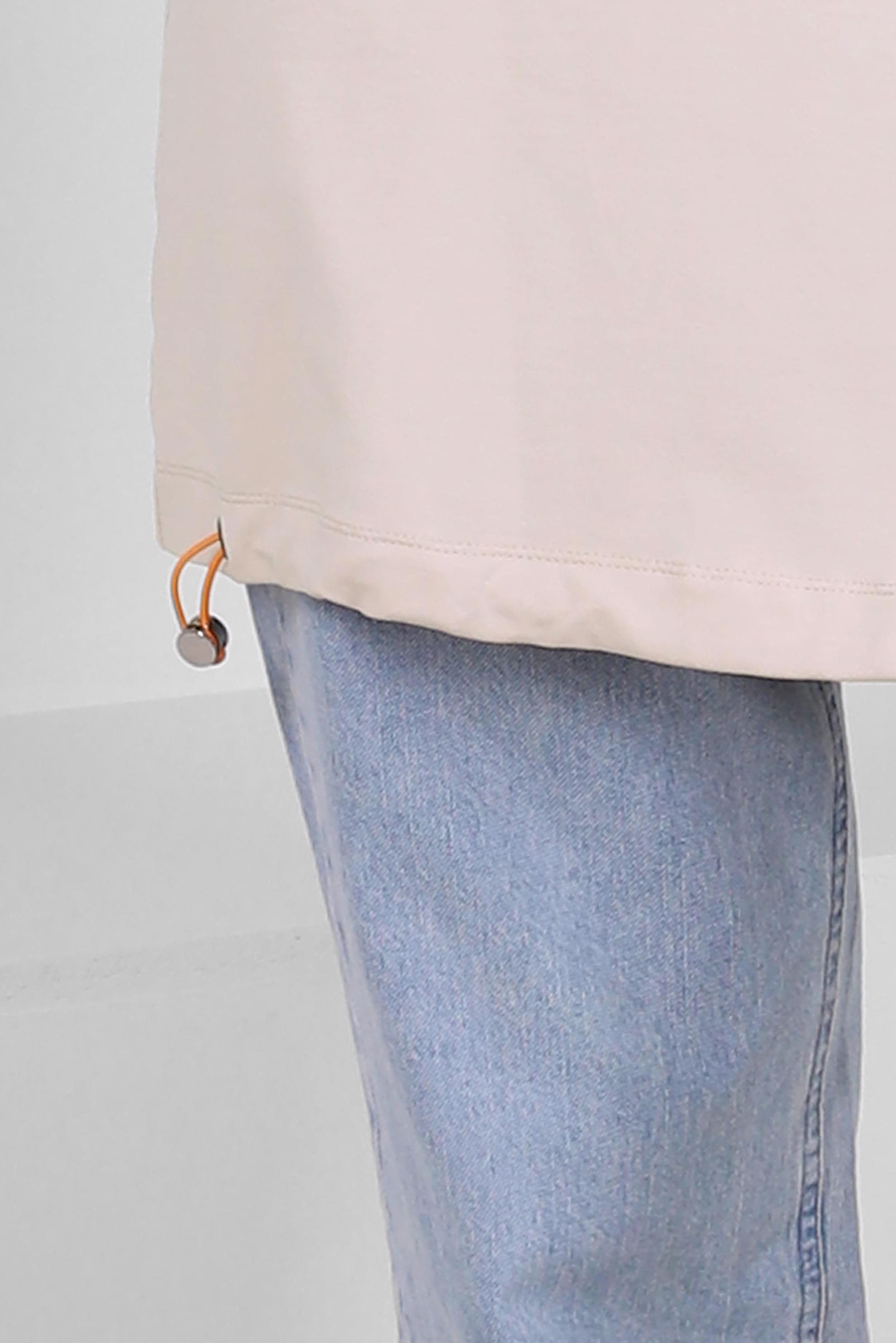 Tesettür giyim BEJ BASKI DETAYLI KAPÜŞONLU EŞOFMAN TUNİK 43622