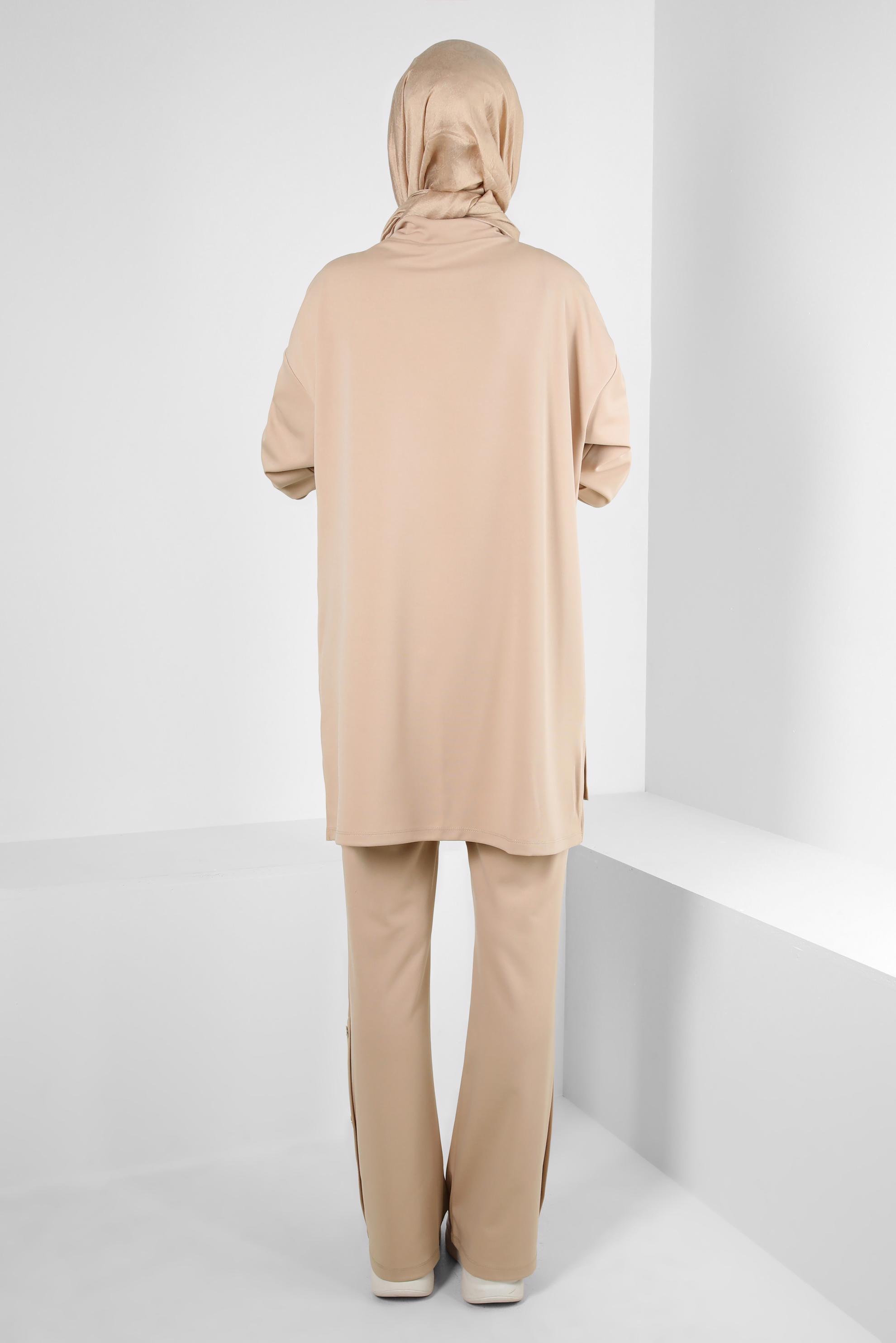 Vêtements hijab BEIGE SURVÊTEMENT AVEC PANTALON 43661