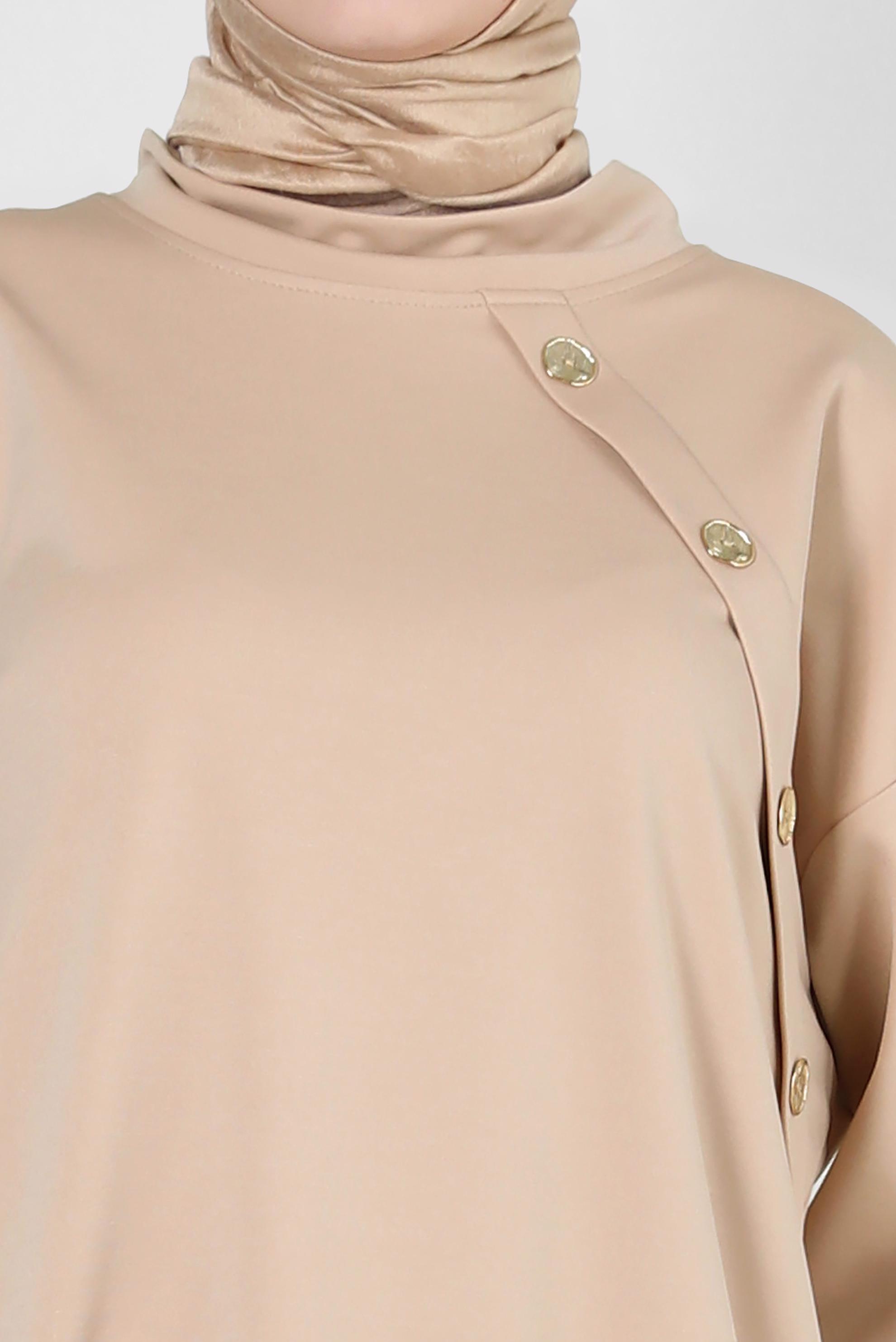 Vêtements hijab BEIGE SURVÊTEMENT AVEC PANTALON 43661