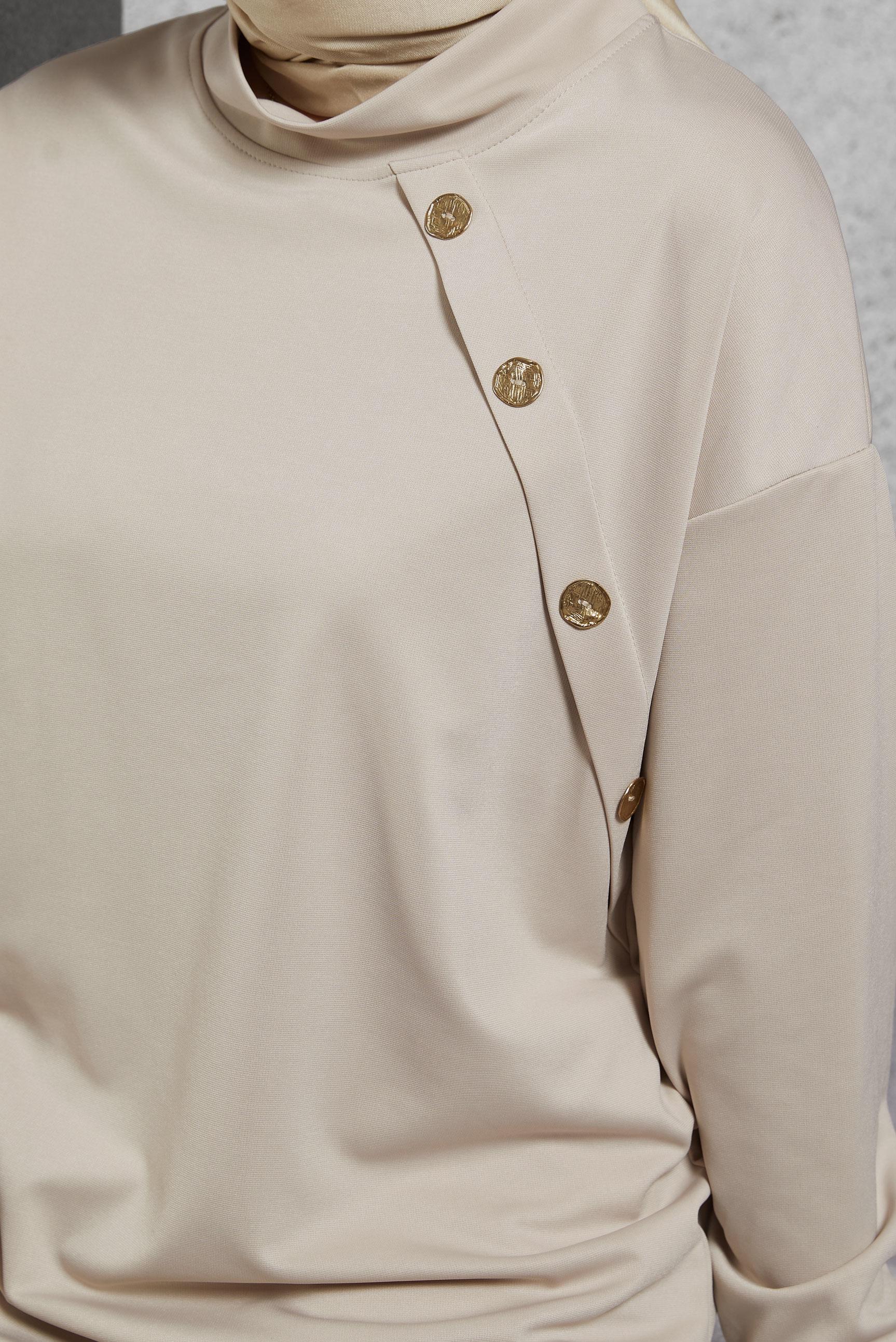 Tesettür giyim BEJ İSPANYOL PAÇA İKİLİ EŞOFMAN TAKIM 43661