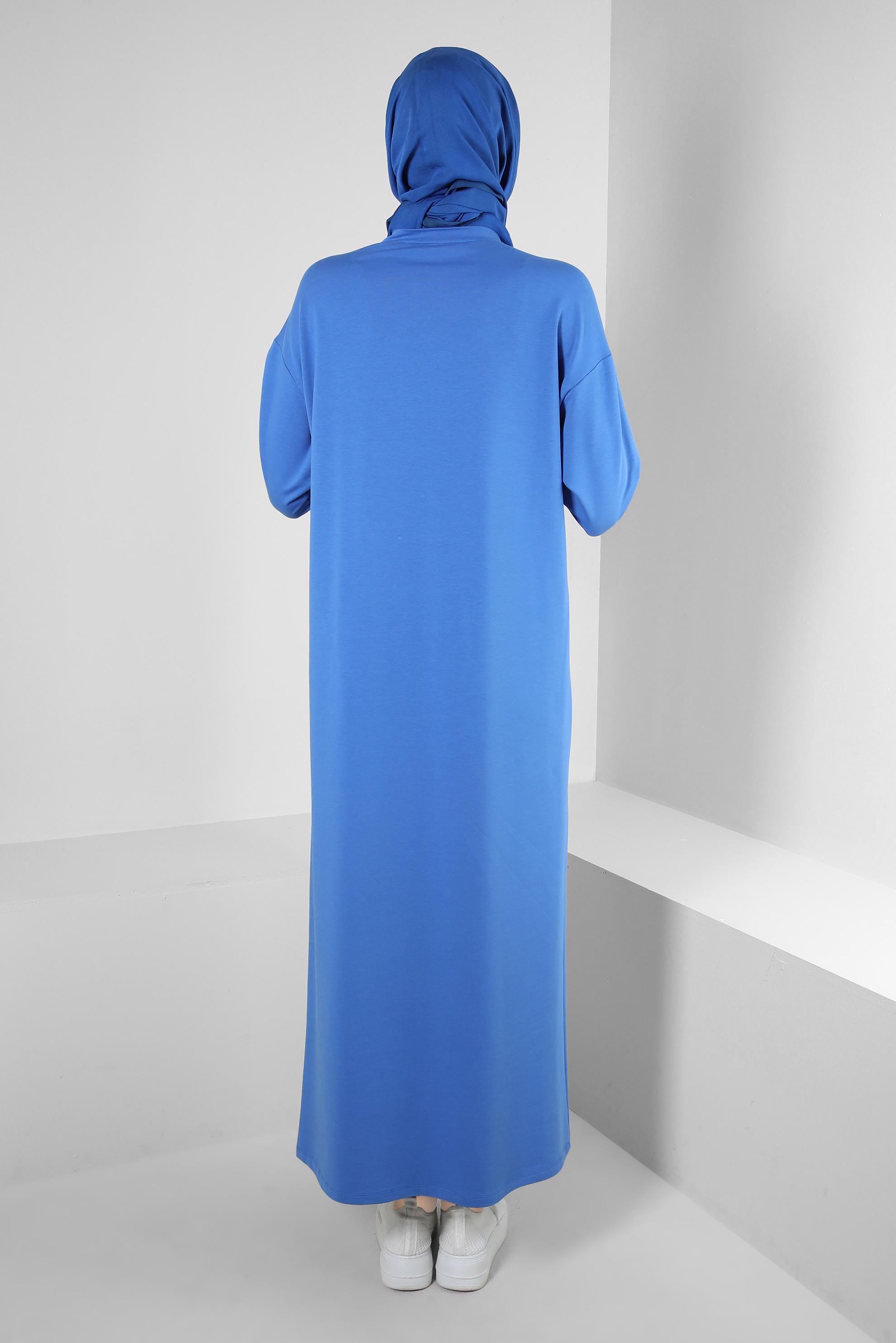 Vêtements hijab BLEU ROBE SURVÊTEMENT IMPRIMÉ 43663
