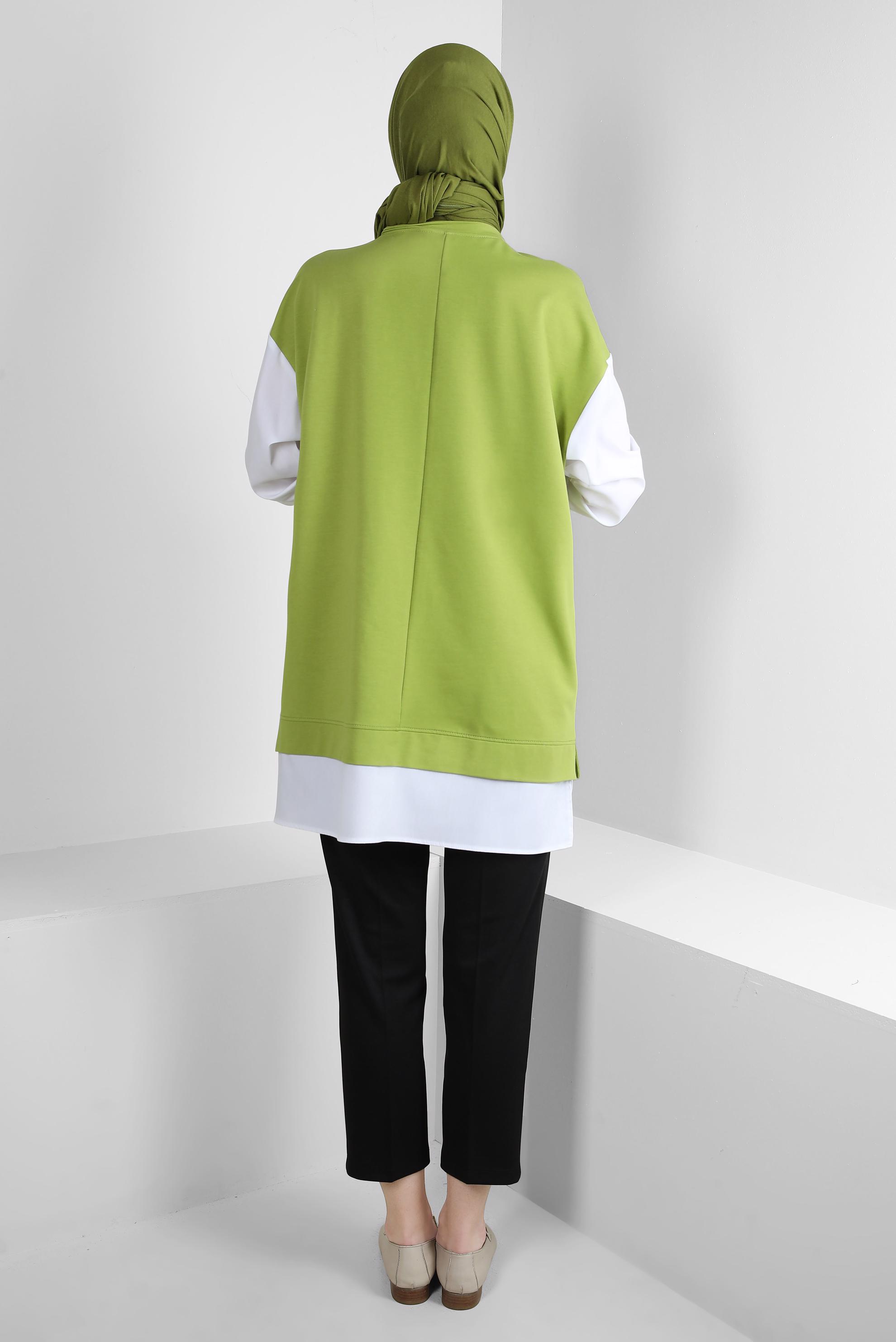 Vêtements hijab VERT TUNIQUE DE SURVÊTEMENT IMPRIMÉ 43664