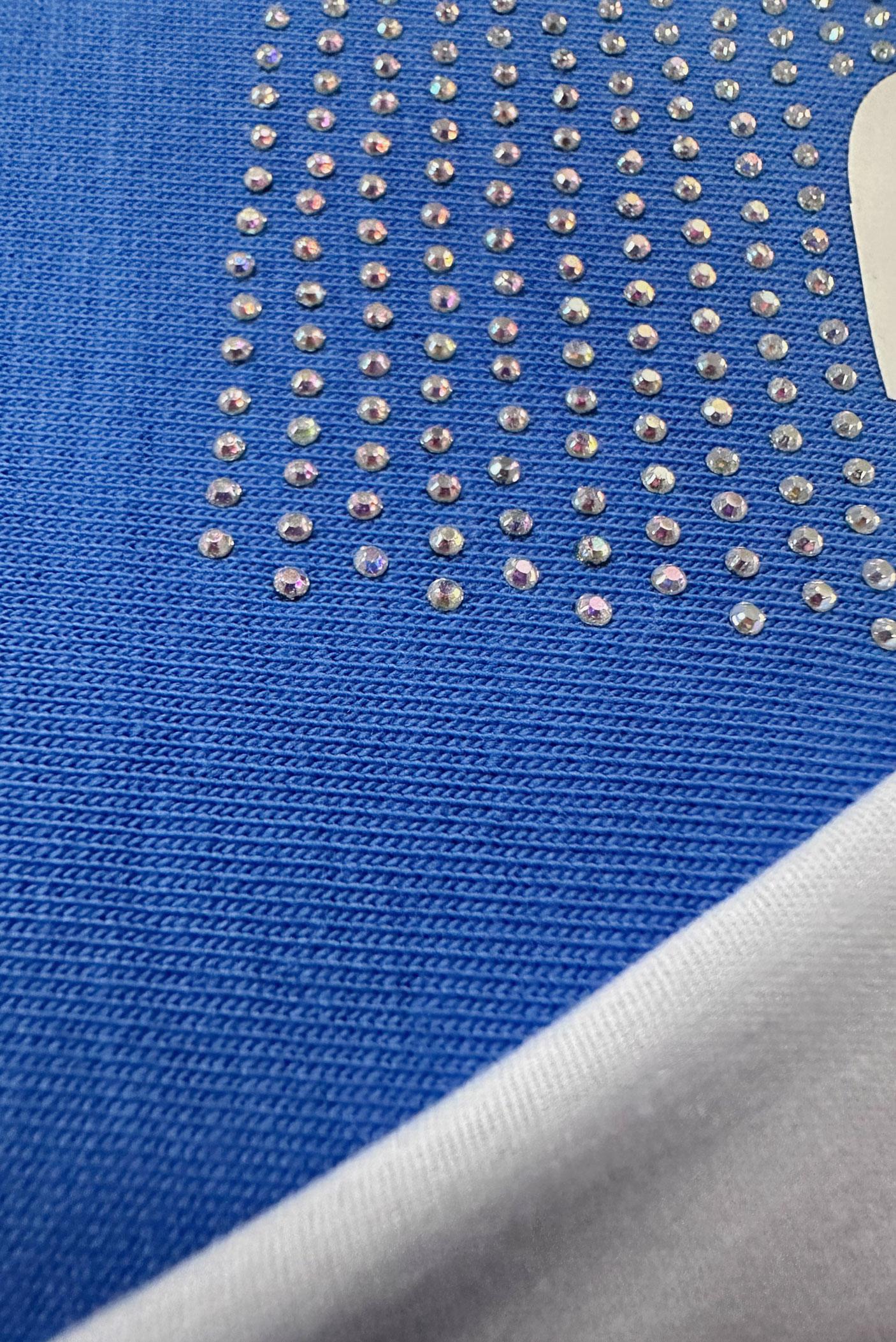 Tesettür giyim MAVİ YAZI BASKILI GARNİLİ EŞOFMAN TUNİK 43664