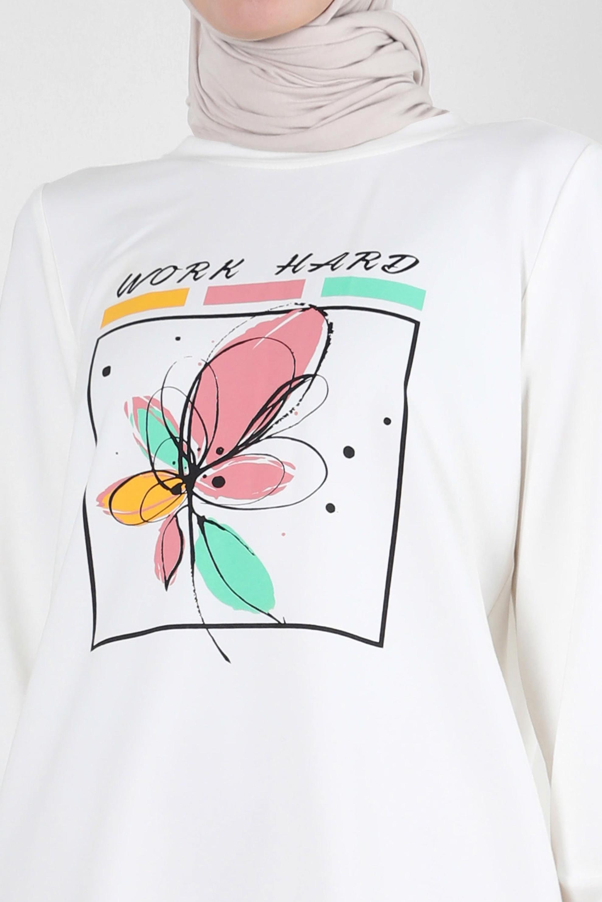 Vêtements hijab ROSE SURVÊTEMENT 2 PIÈCES AVEC PANTALON IMPRIMÉ FENTES 43690