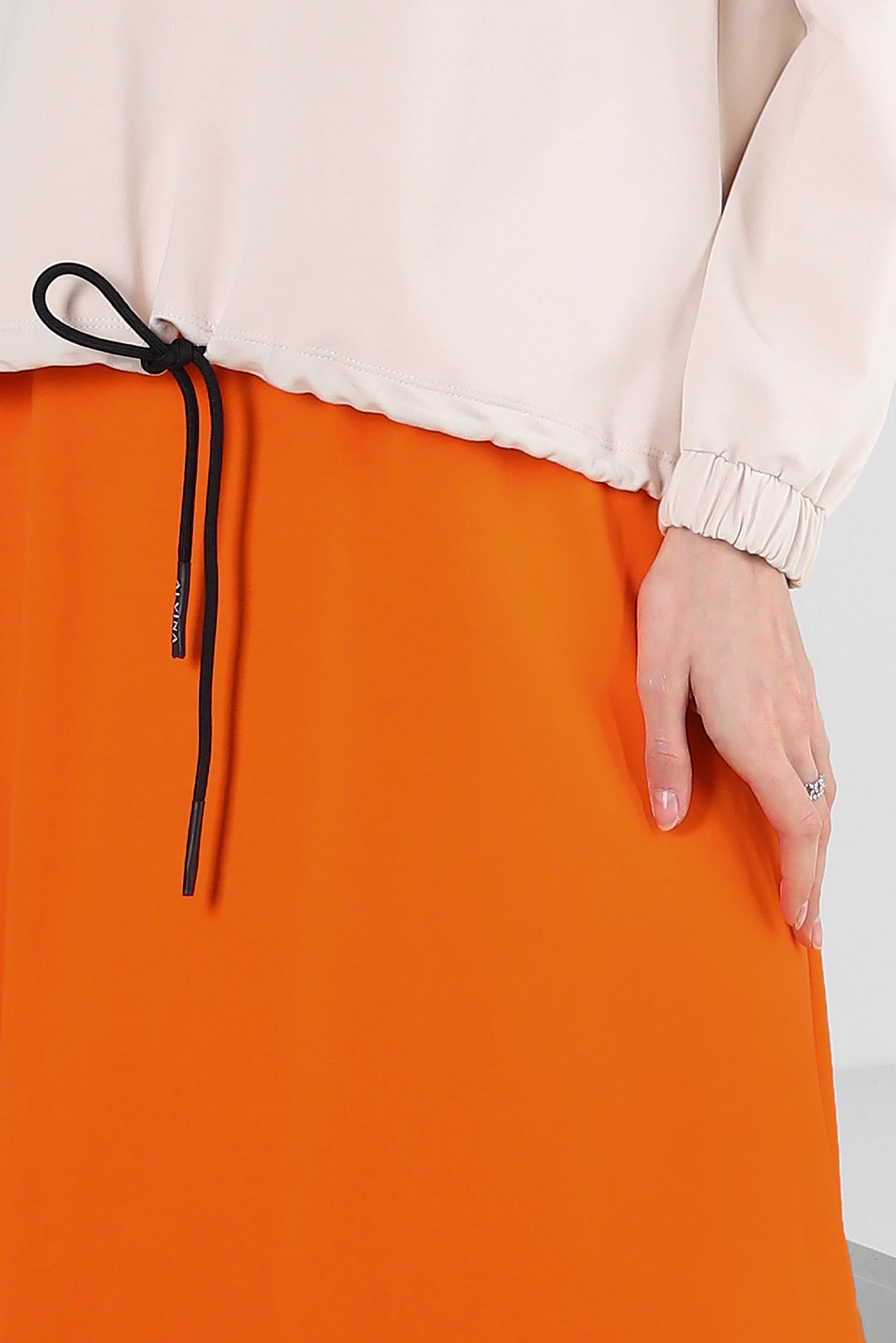 Vêtements hijab ORANGE SURVÊTEMENT IMPRIMÉ AVEC JUPE 43692