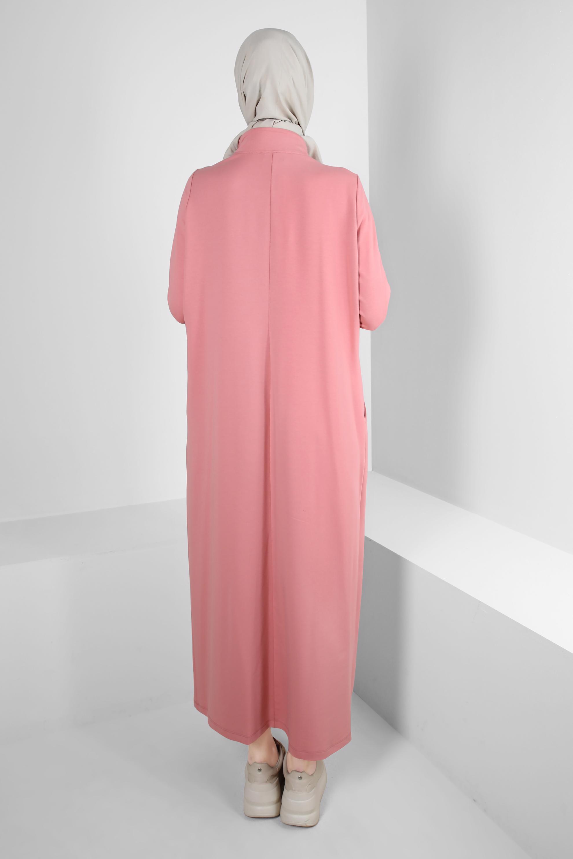 Vêtements hijab ROSE ROBE SURVÊTEMENT IMPRIMÉ À NOUER 43693