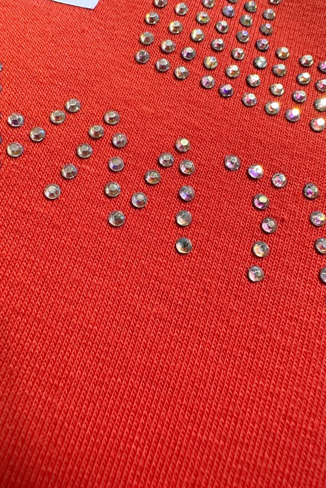 Tesettür giyim KIRMIZI YAZI BASKILI BAĞCIK DETAYLI EŞOFMAN ELBİSE 43693 - ALVİNA