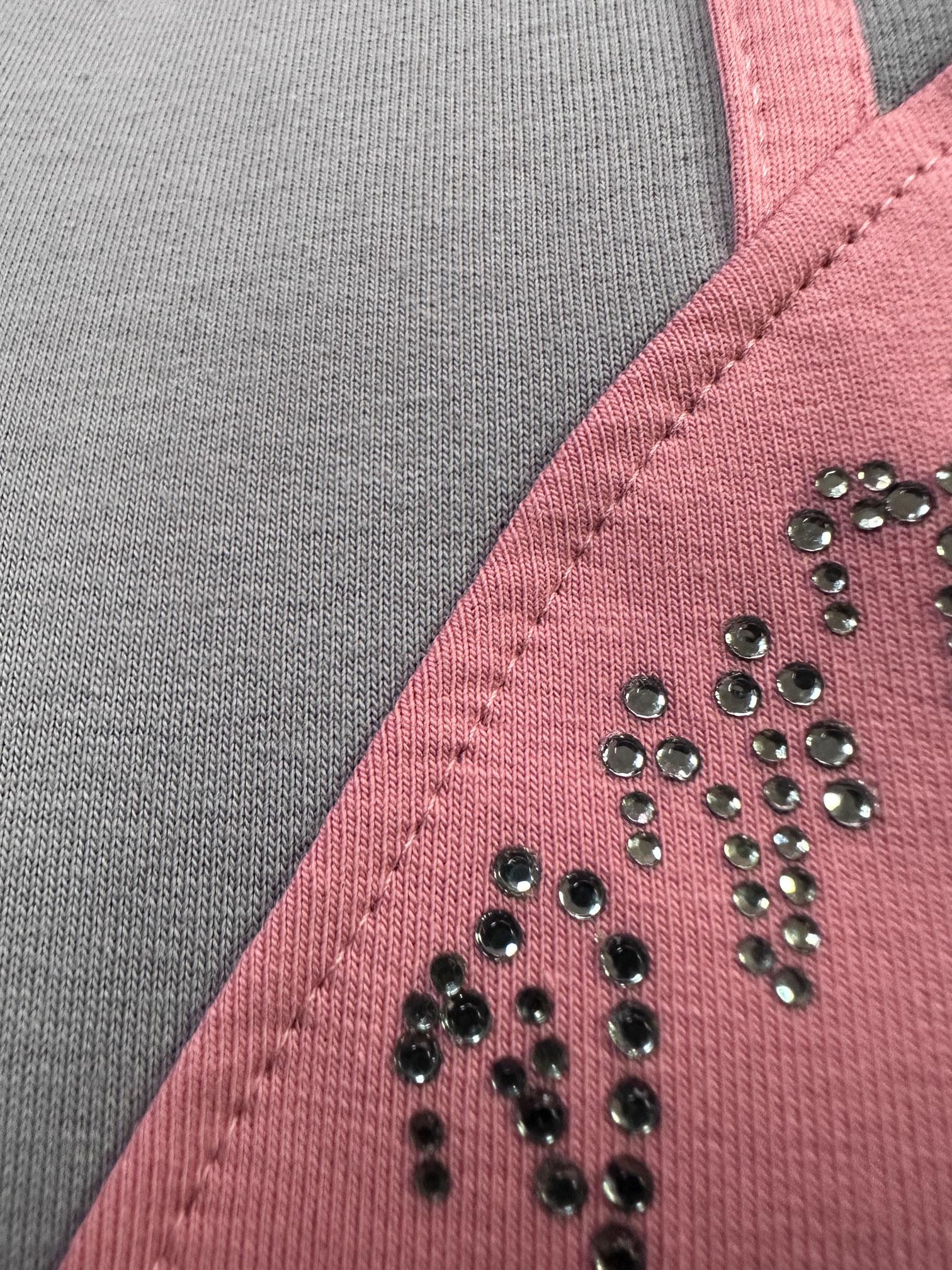 Tesettür giyim GRİ İKİ RENKLİ KAPÜŞONLU EŞOFMAN ELBİSE 43695