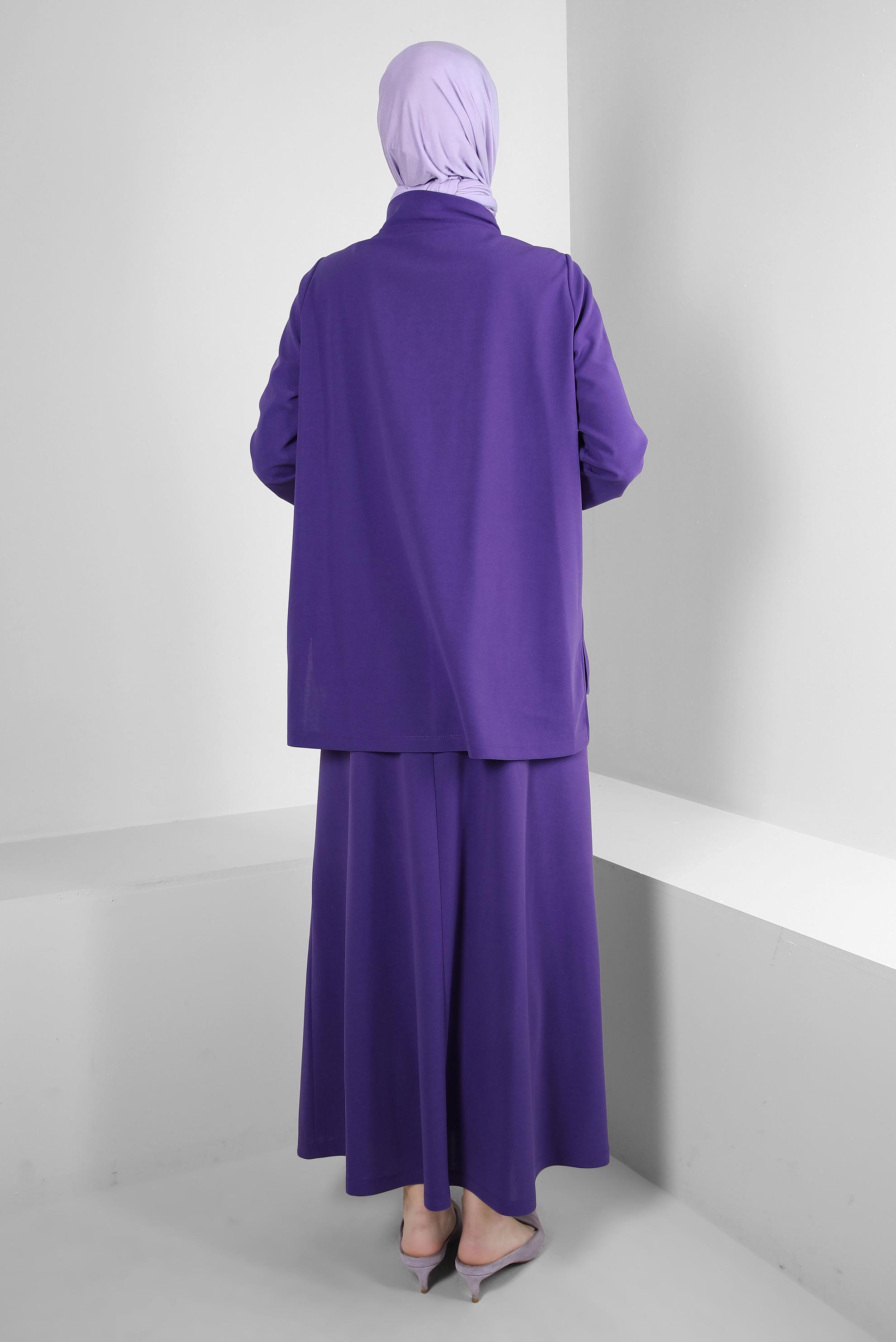 Vêtements hijab POURPRE JUPE SURVÊTEMENT BRODÉ GEM 43696