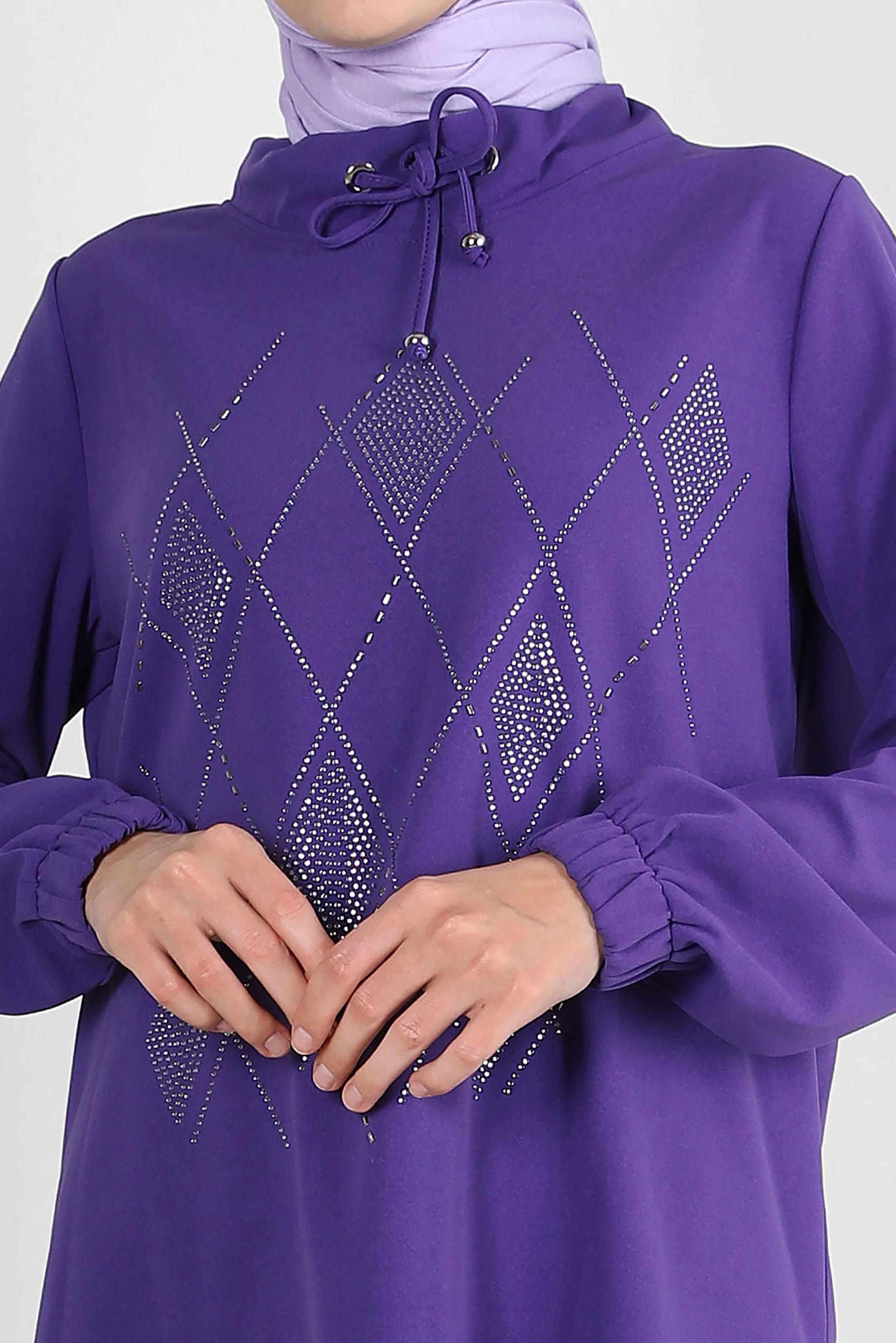 Vêtements hijab POURPRE JUPE SURVÊTEMENT BRODÉ GEM 43696