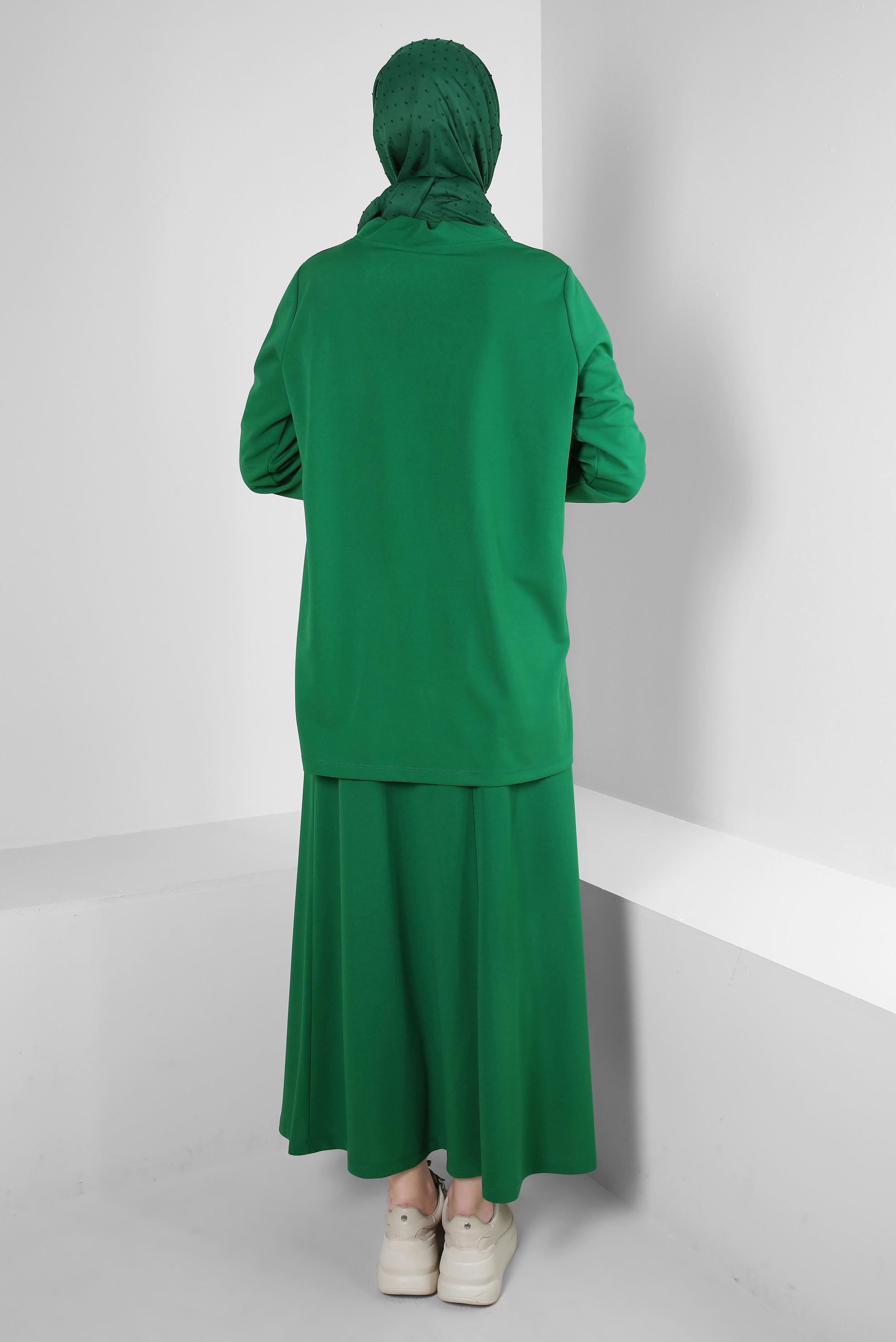 Vêtements hijab VERT JUPE SURVÊTEMENT BRODÉ GEM 43696