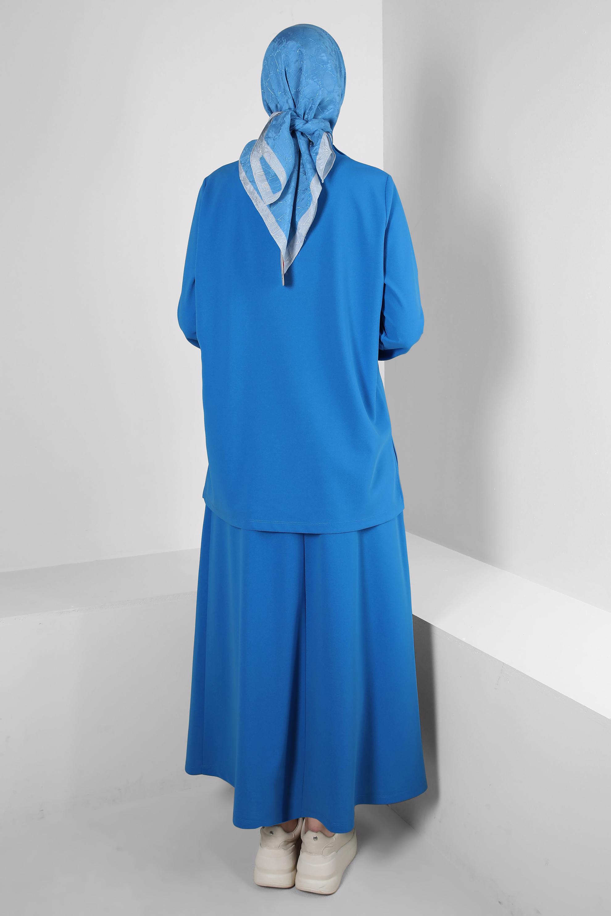 Vêtements hijab BLEU JUPE SURVÊTEMENT BRODÉ GEM 43696