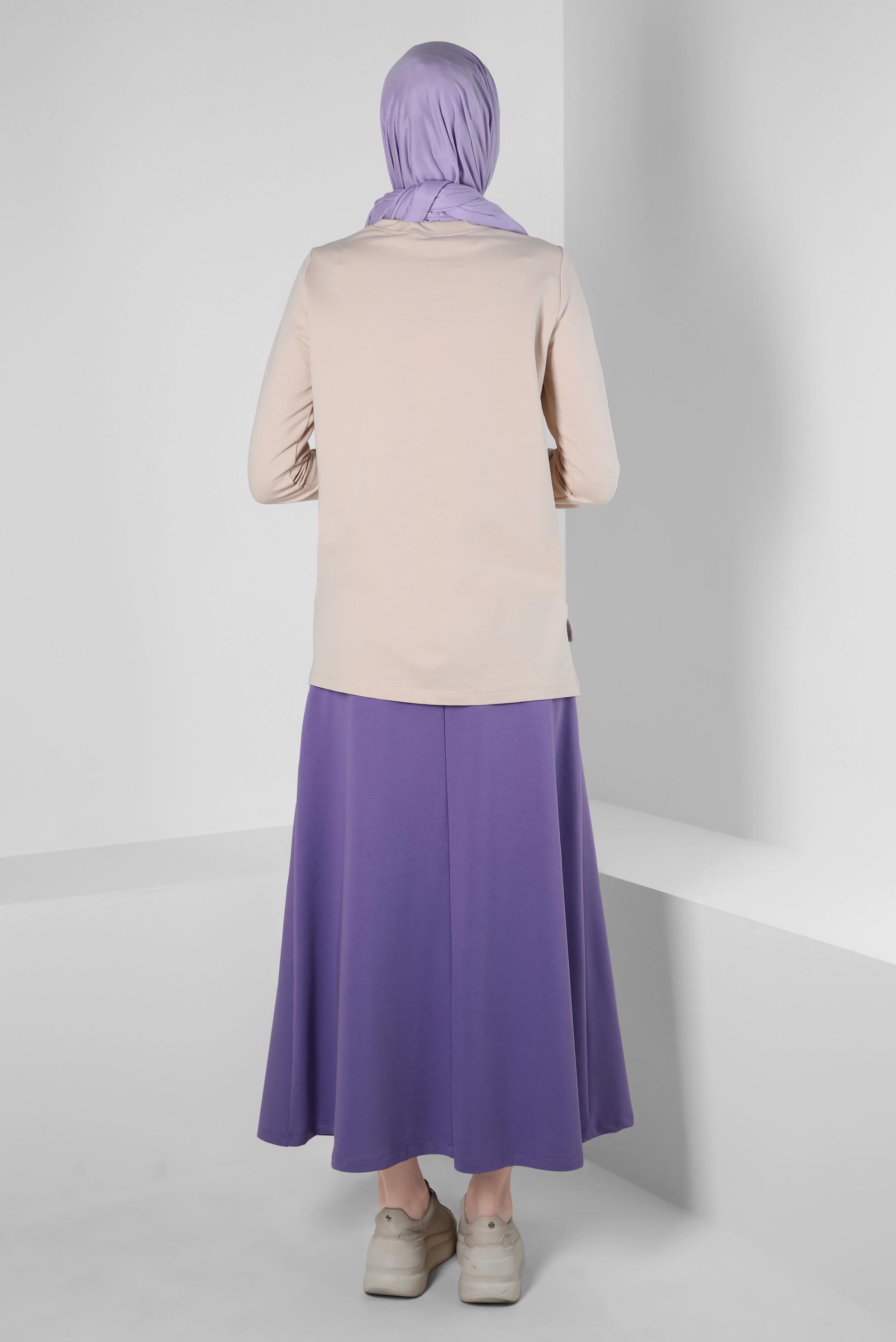 Vêtements hijab POURPRE COSTUME JUPE À MOTIFS 43722