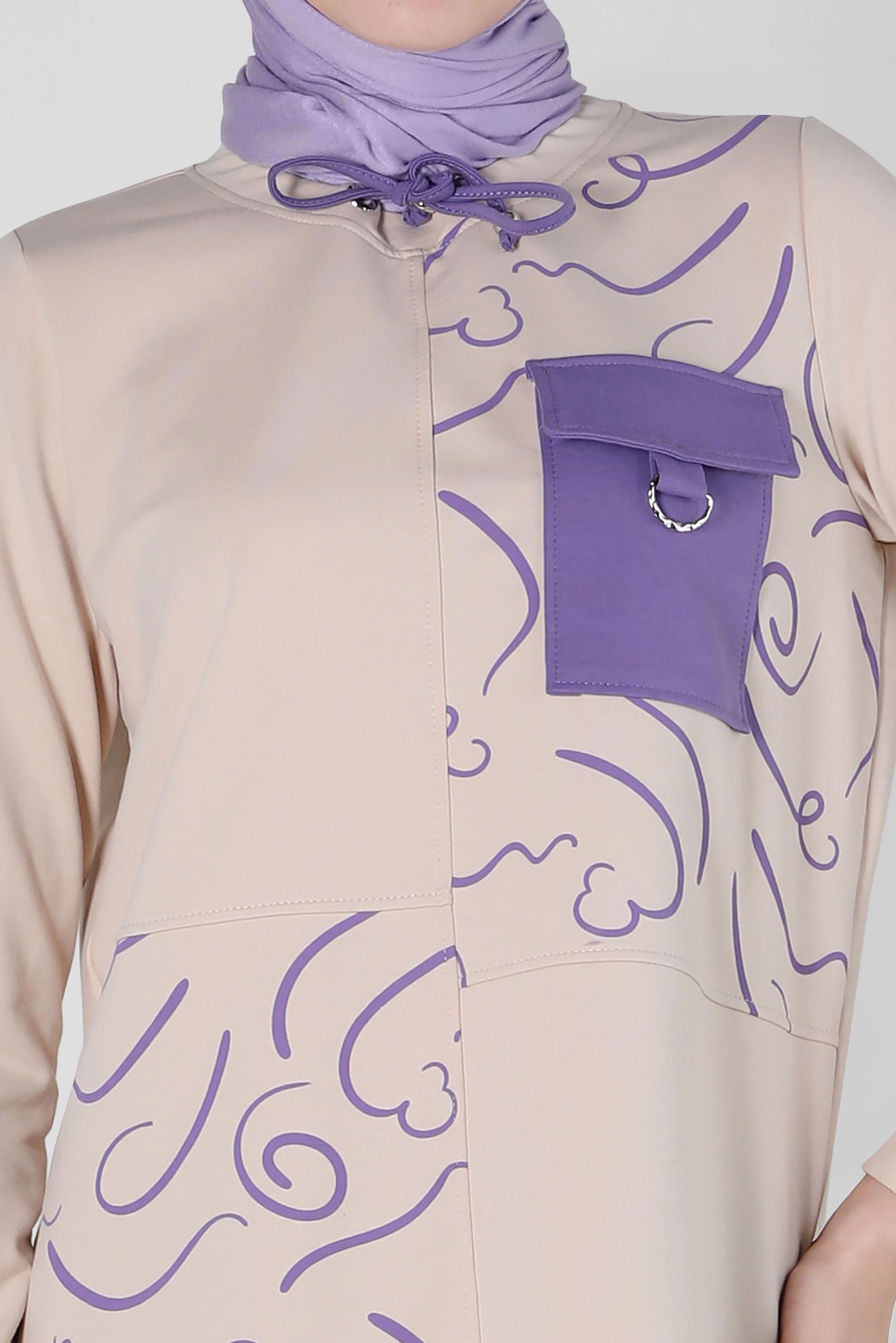 Vêtements hijab POURPRE COSTUME JUPE À MOTIFS 43722