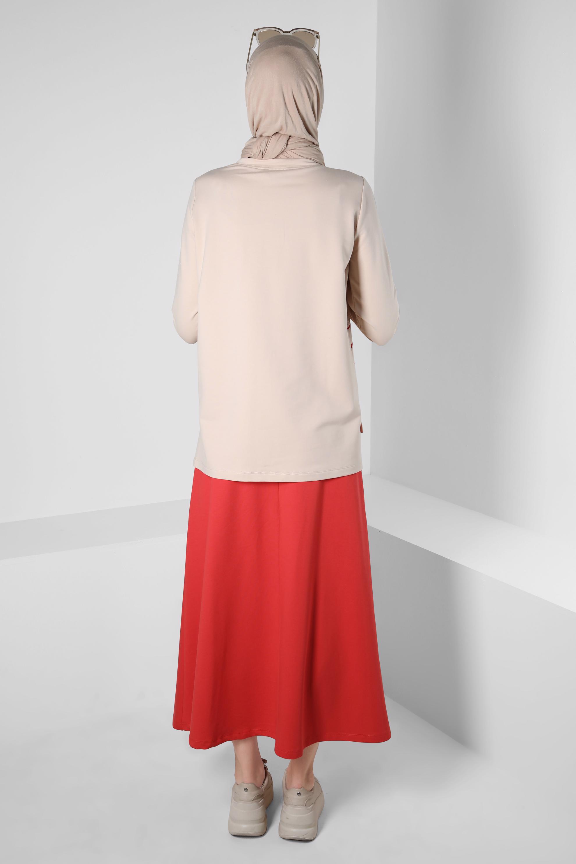 Vêtements hijab ROUGE COSTUME JUPE À MOTIFS 43722