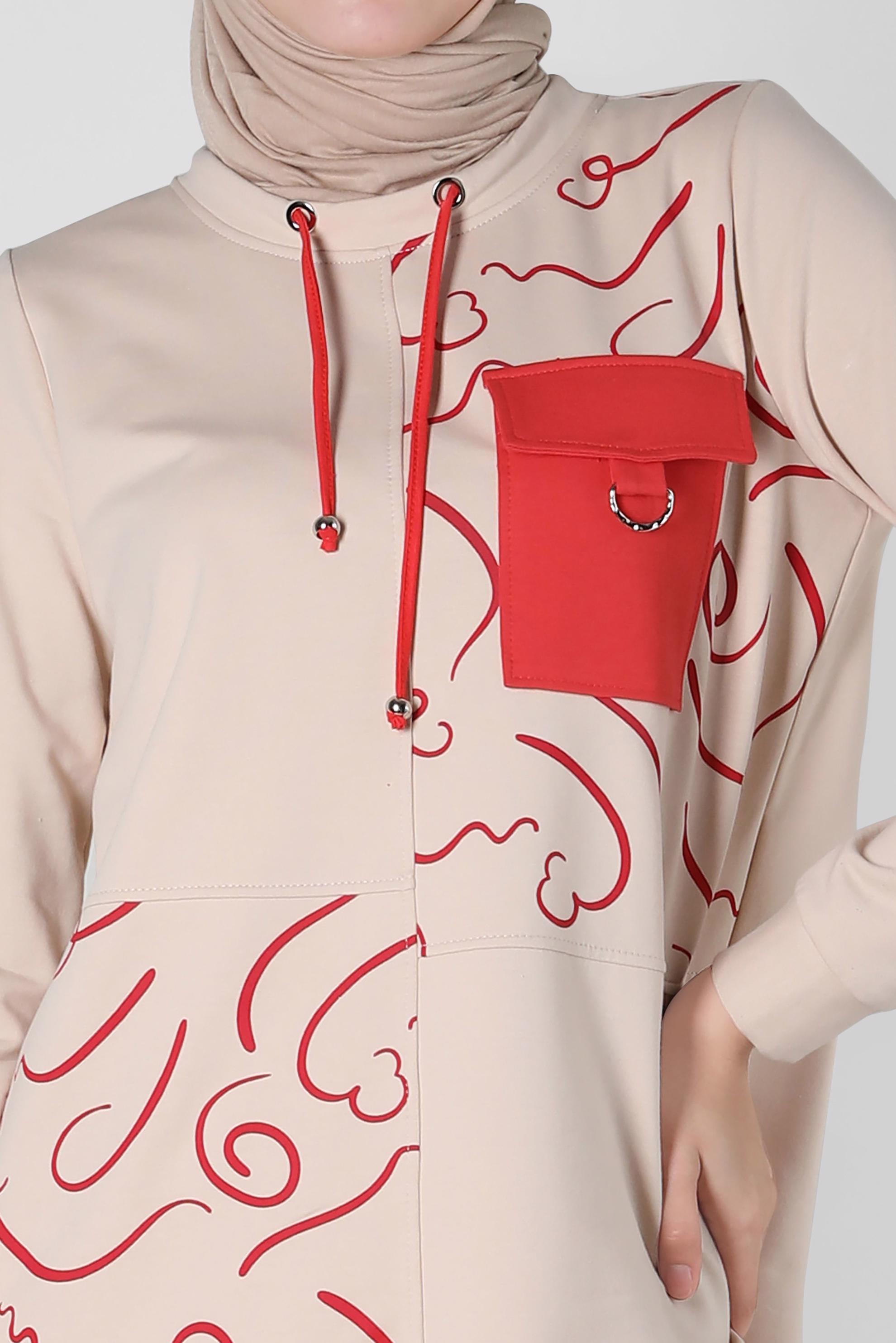 Vêtements hijab ROUGE COSTUME JUPE À MOTIFS 43722