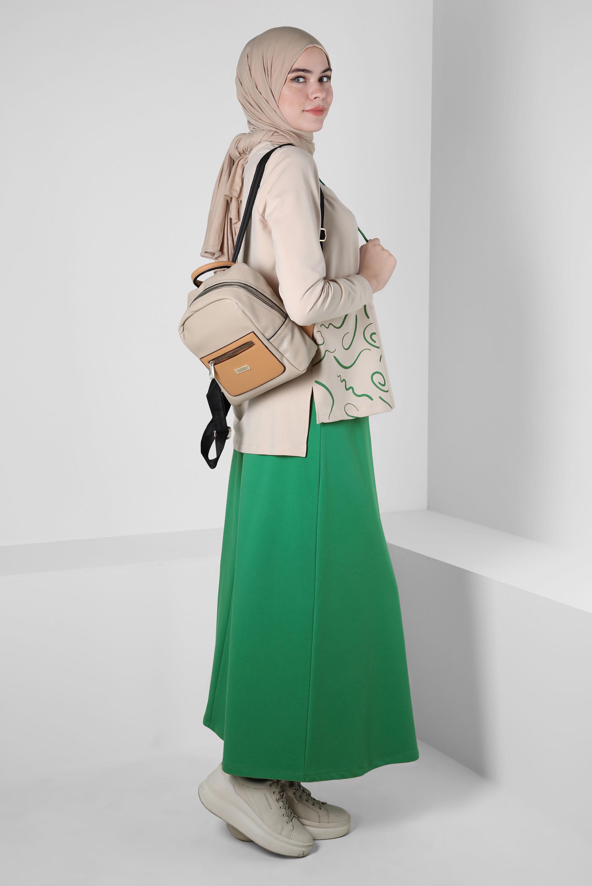 Vêtements hijab VERT COSTUME JUPE À MOTIFS 43722