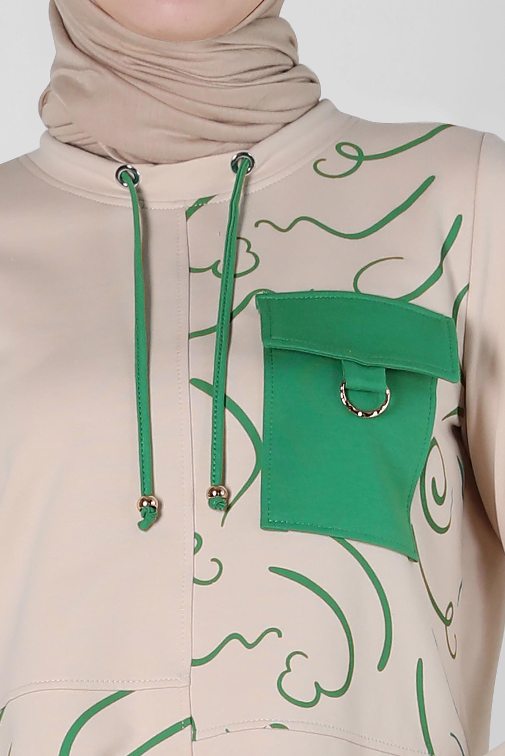 Vêtements hijab VERT COSTUME JUPE À MOTIFS 43722