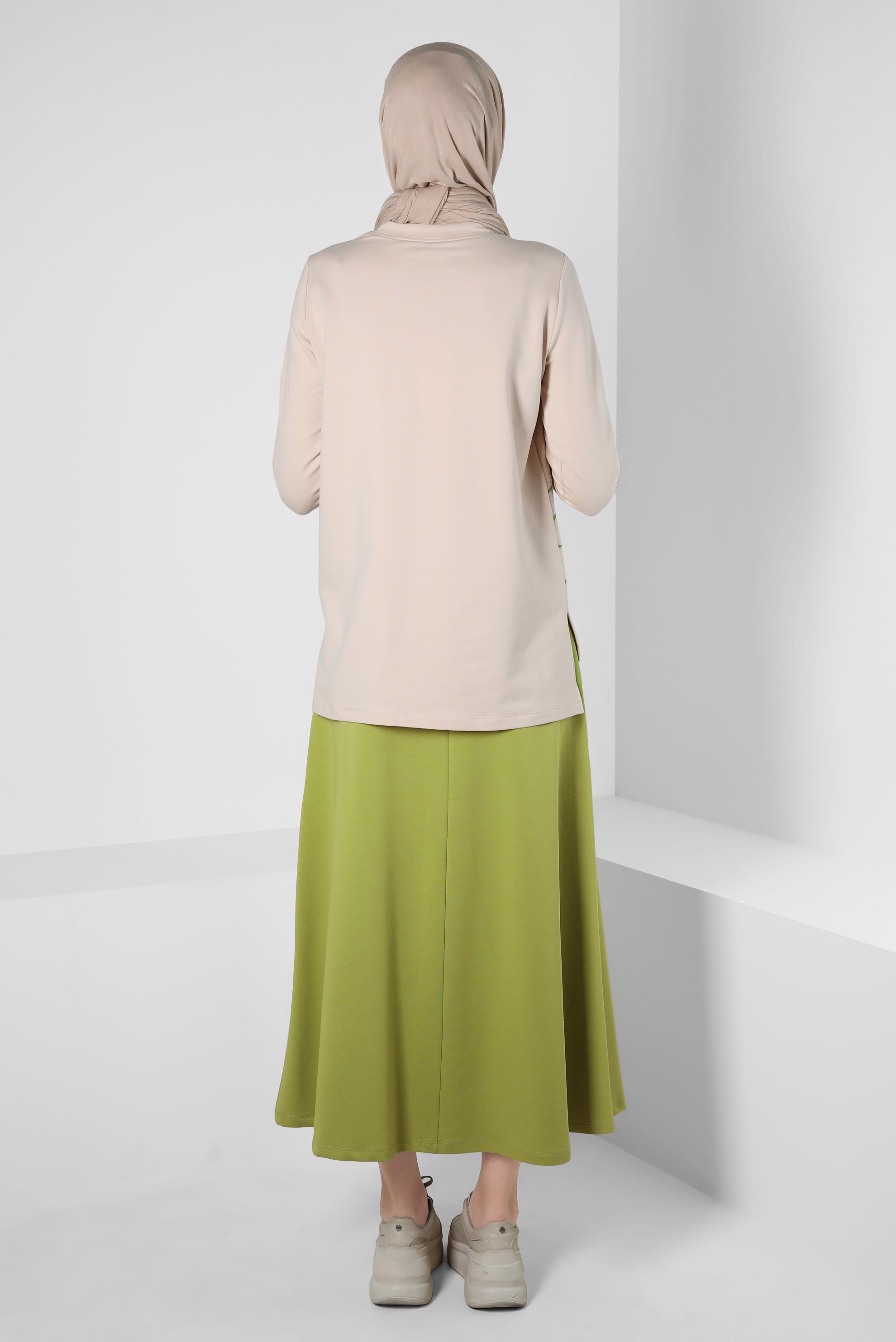 Vêtements hijab VERT COSTUME JUPE À MOTIFS 43722