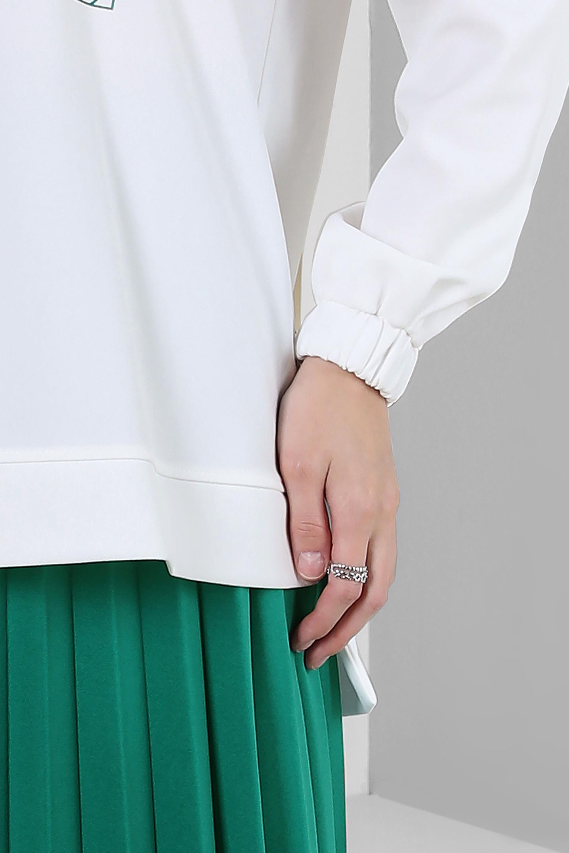 Vêtements hijab BLEU ENSEMBLE SURVÊTEMENT PLISSÉ IMPRIMÉ AVEC JUPE 43723