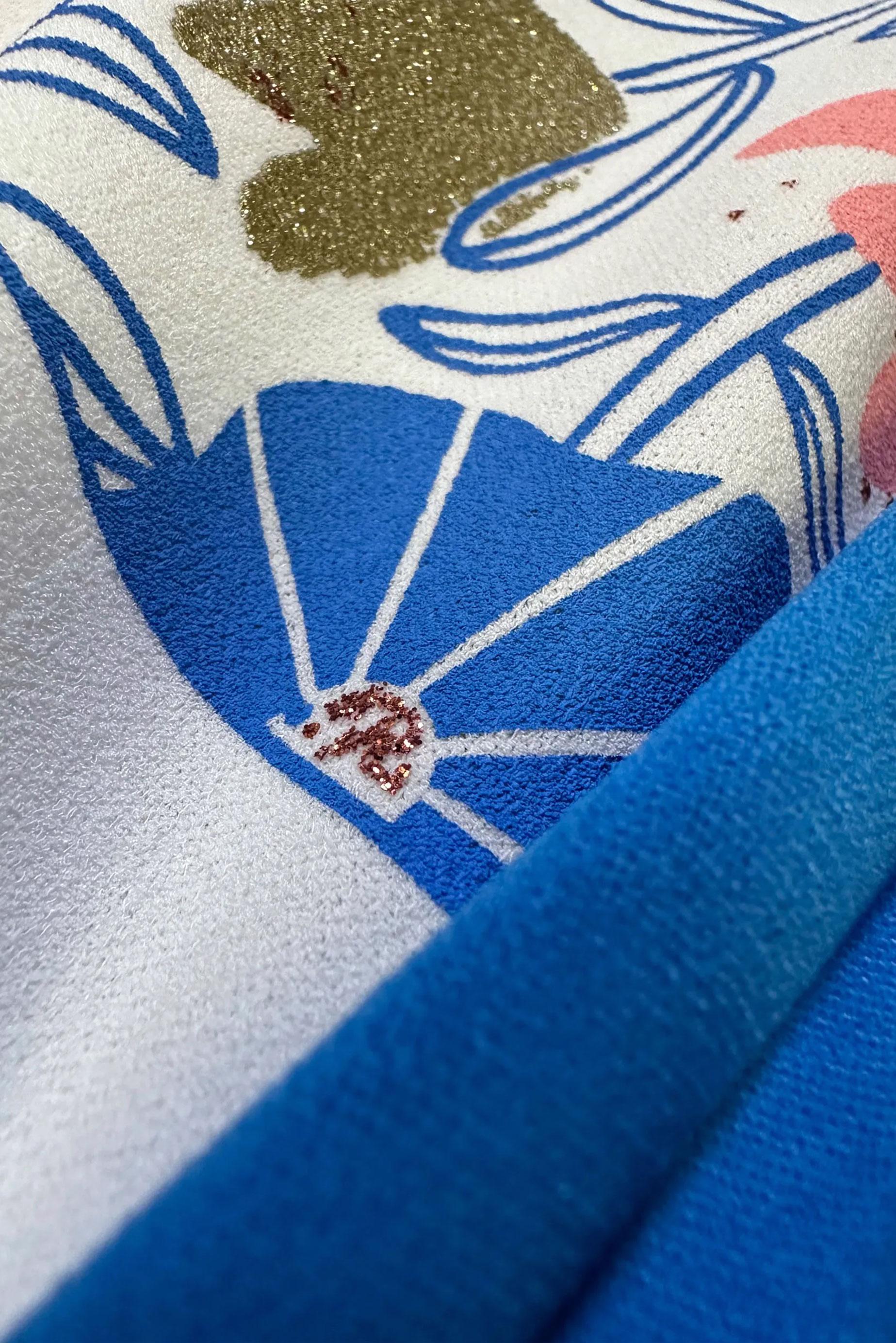 Vêtements hijab BLEU ENSEMBLE SURVÊTEMENT PLISSÉ IMPRIMÉ AVEC JUPE 43723