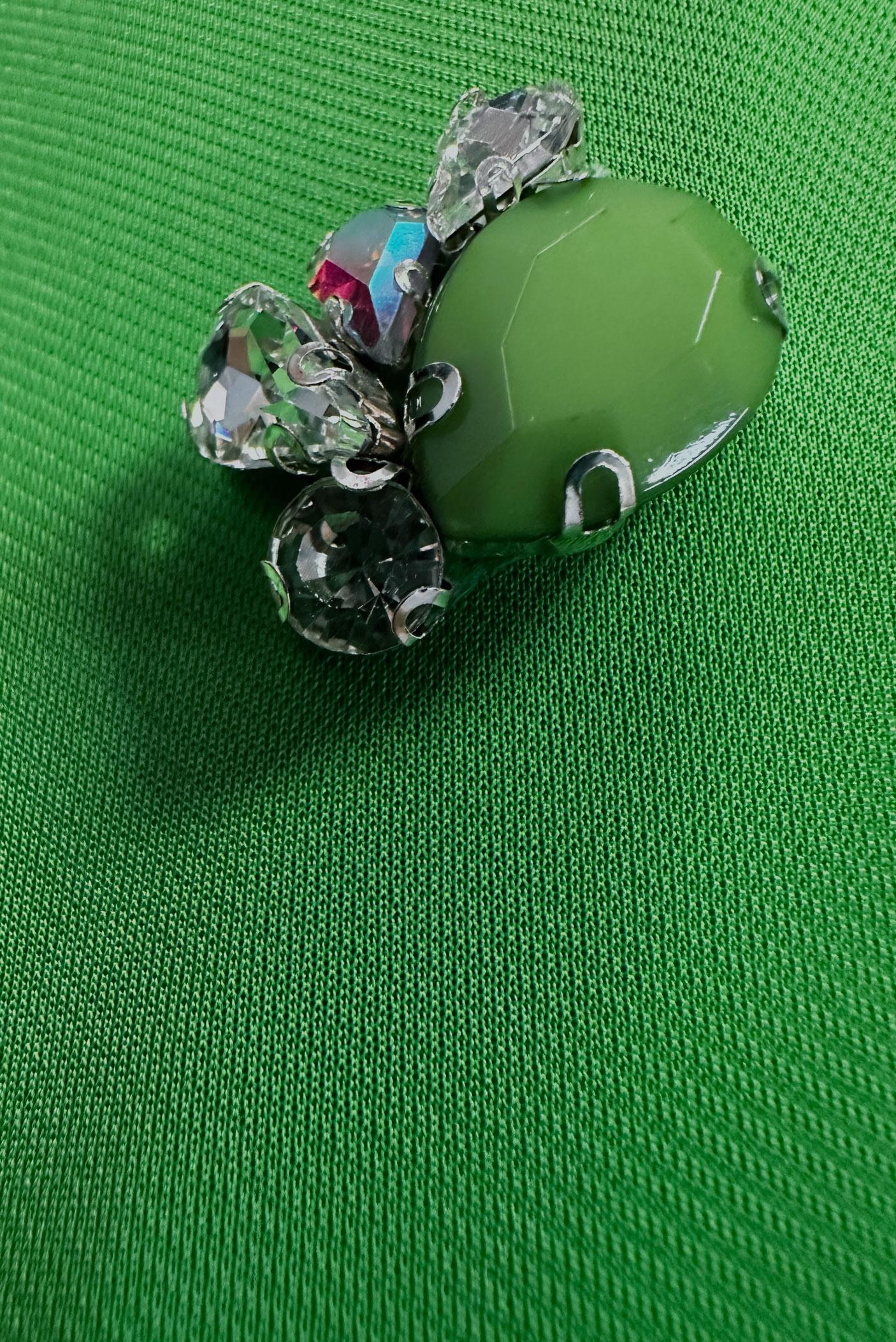 Tesettür giyim YEŞİL TAŞ BASKILI BİSİKLET YAKA PANTOLONLU EŞOFMAN TAKIM 43725