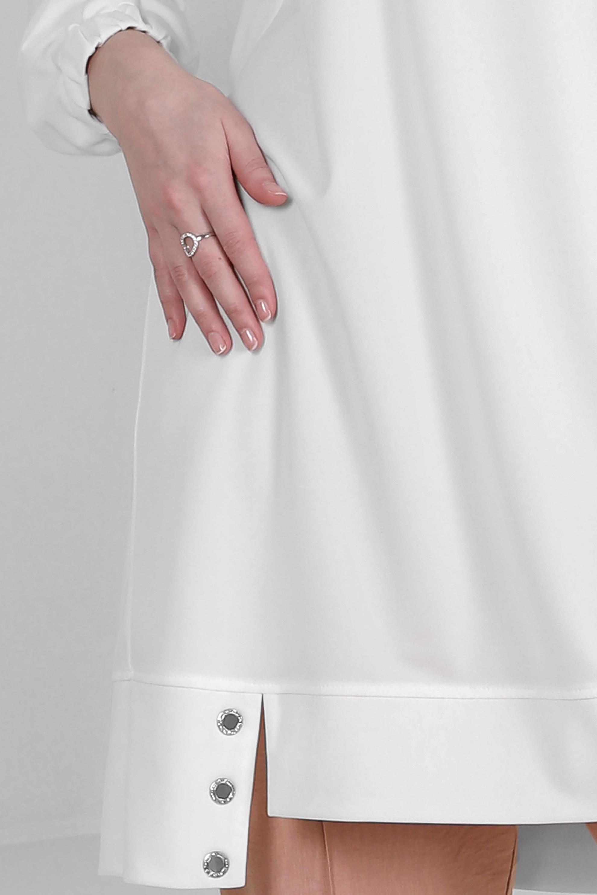 Tesettür giyim BEYAZ KAPÜŞONLU TAŞ BASKILI EŞOFMAN TUNİK 43786