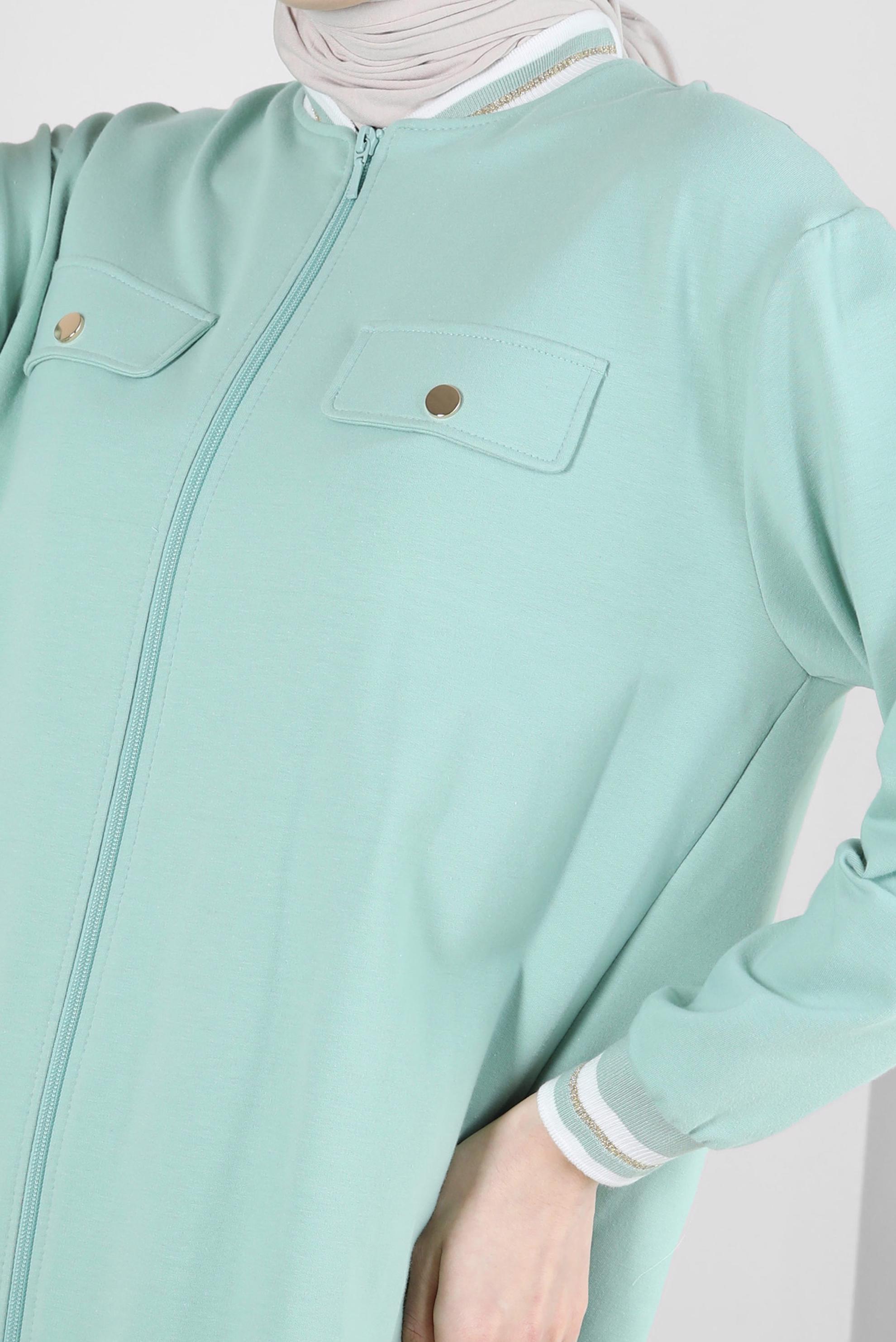 Vêtements hijab VERT SURVÊTEMENT 2 PIÈCES POIGNETS ÉLASTIQUE 43787