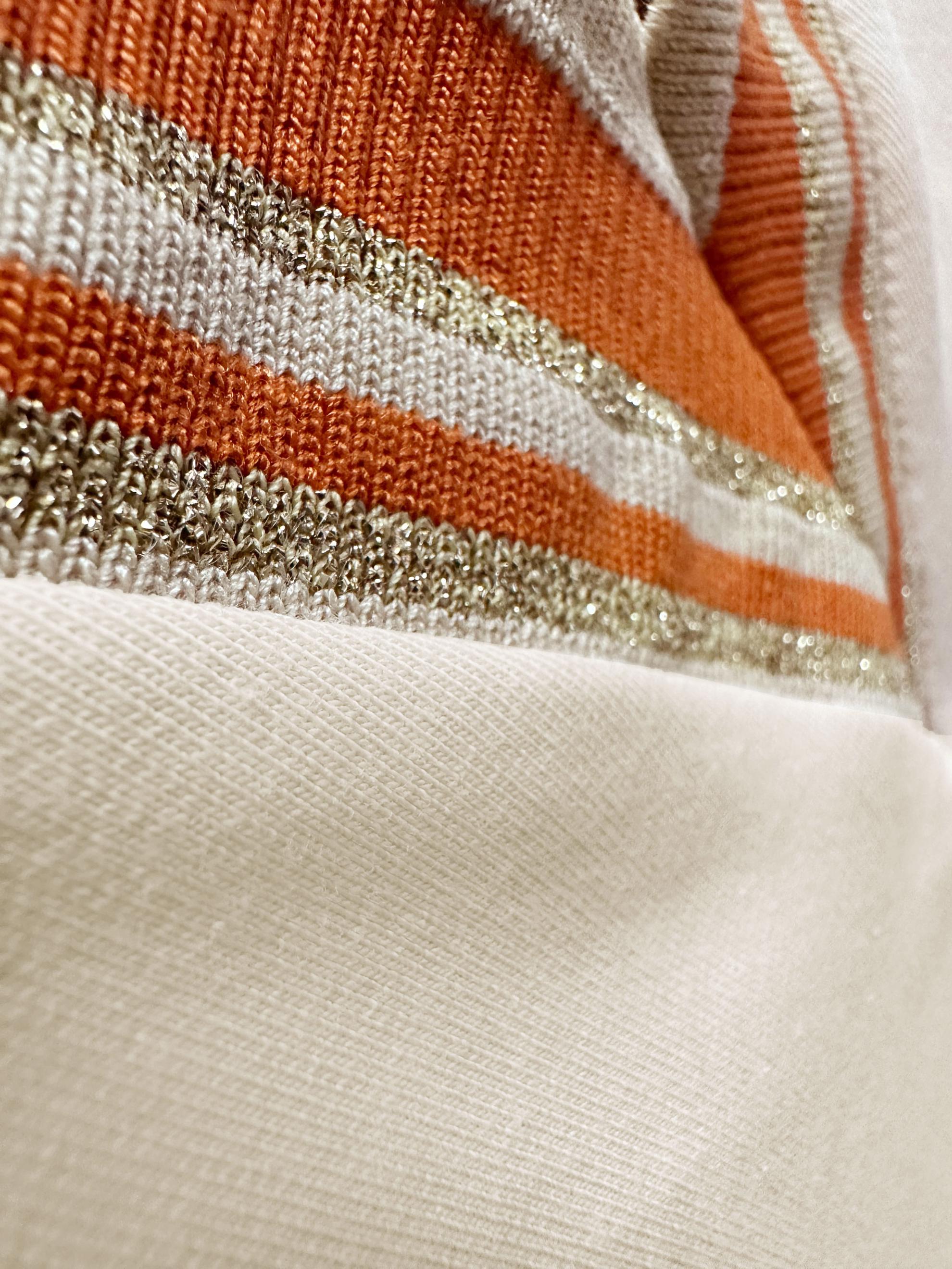 Hijab clothing BEIGE STRIPED TRACKSUIT SET WITH SWEATER 43805