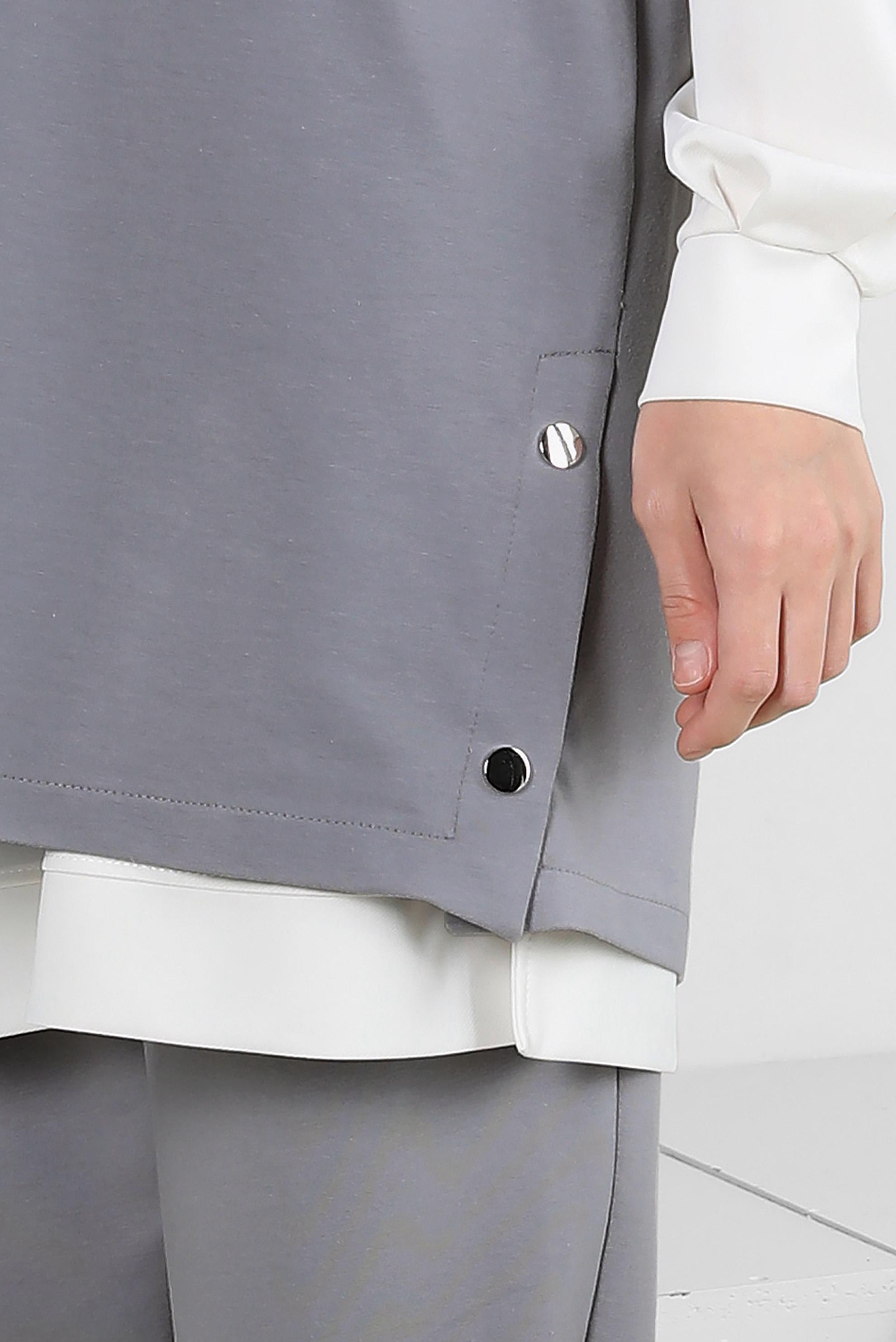 Tesettür giyim GRİ ŞERİT DETAYLI SÜVETERLİ EŞOFMAN TAKIM 43805