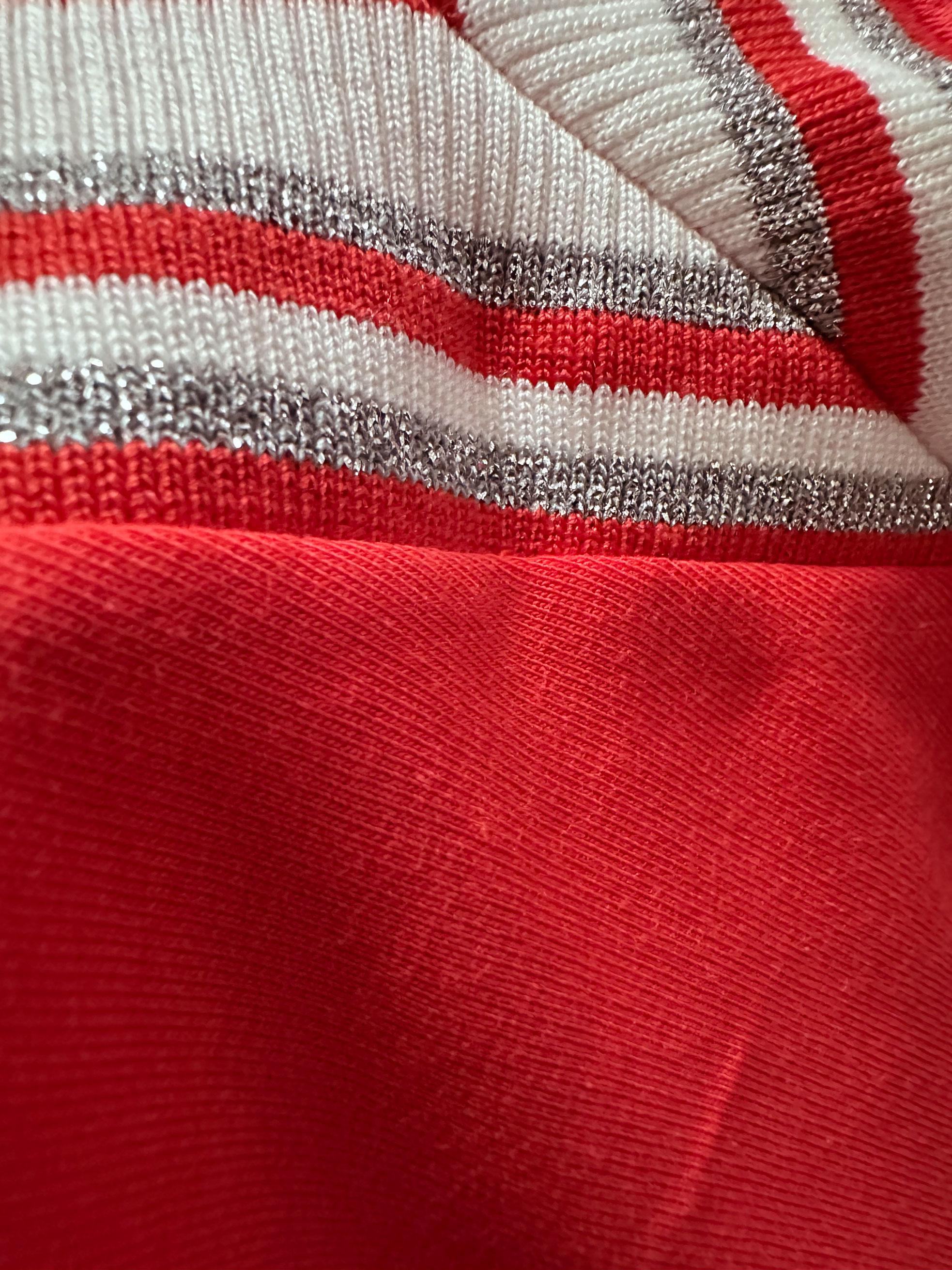 Hijab clothing RED STRIPED TRACKSUIT SET WITH SWEATER 43805