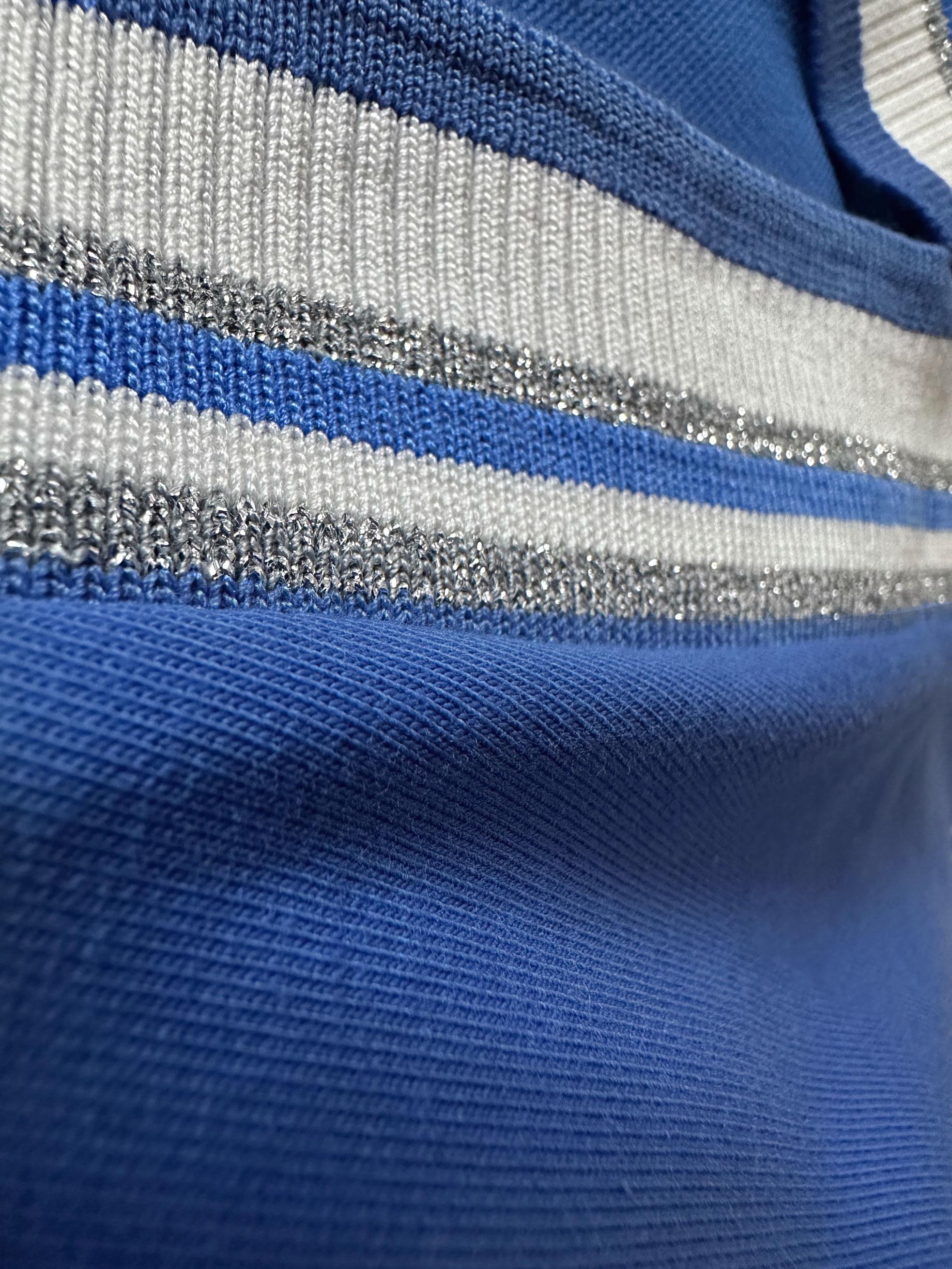 Tesettür giyim MAVİ ŞERİT DETAYLI SÜVETERLİ EŞOFMAN TAKIM 43805