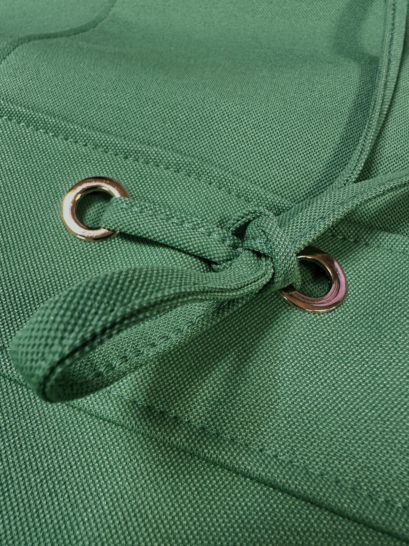 Tesettür giyim YEŞİL KAPÜŞONLU CEP DETAYLI EŞOFMAN TUNİK 43850