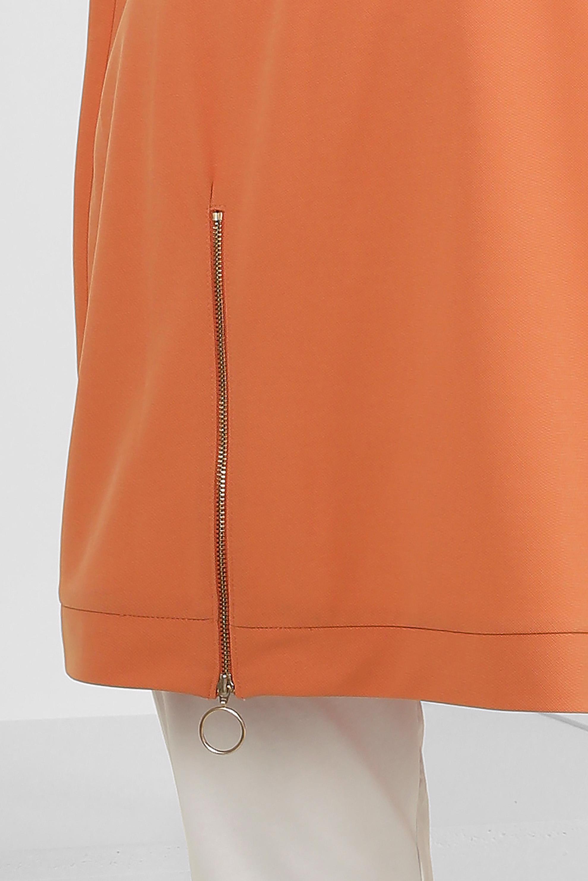 Tesettür giyim TURUNCU FERMUAR DETAYLI BİSİKLET YAKA EŞOFMAN TUNİK 43852