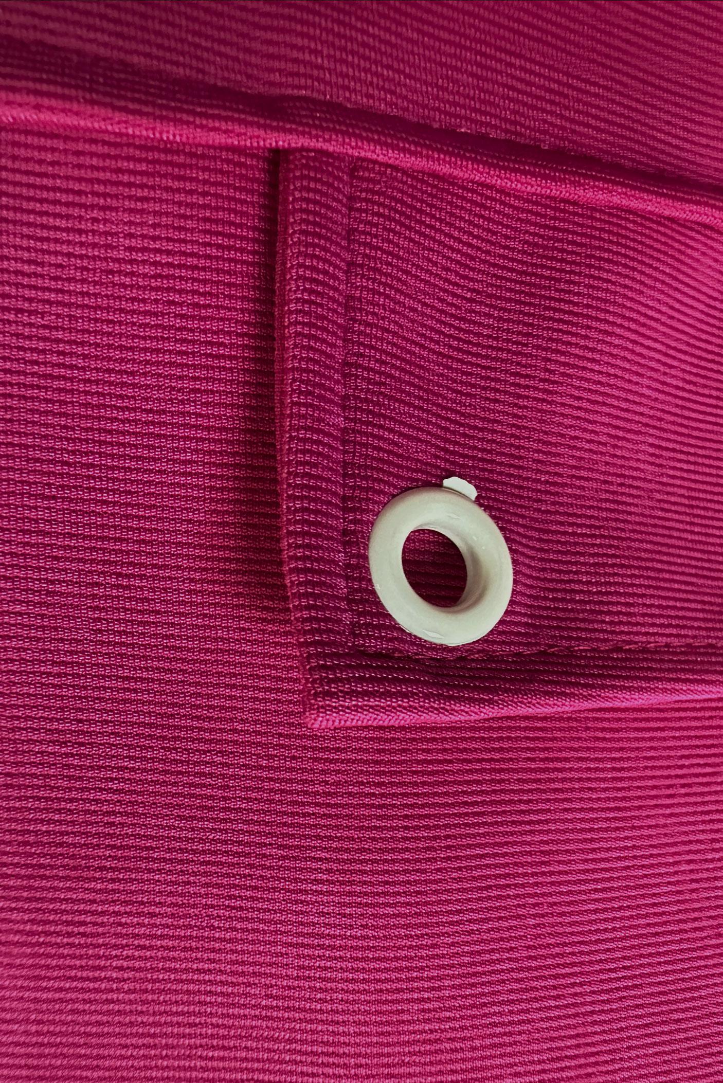 Tesettür giyim FUŞYA KUŞGÖZÜ DETAYLI BİSİKLET YAKA EŞOFMAN TUNİK 43853