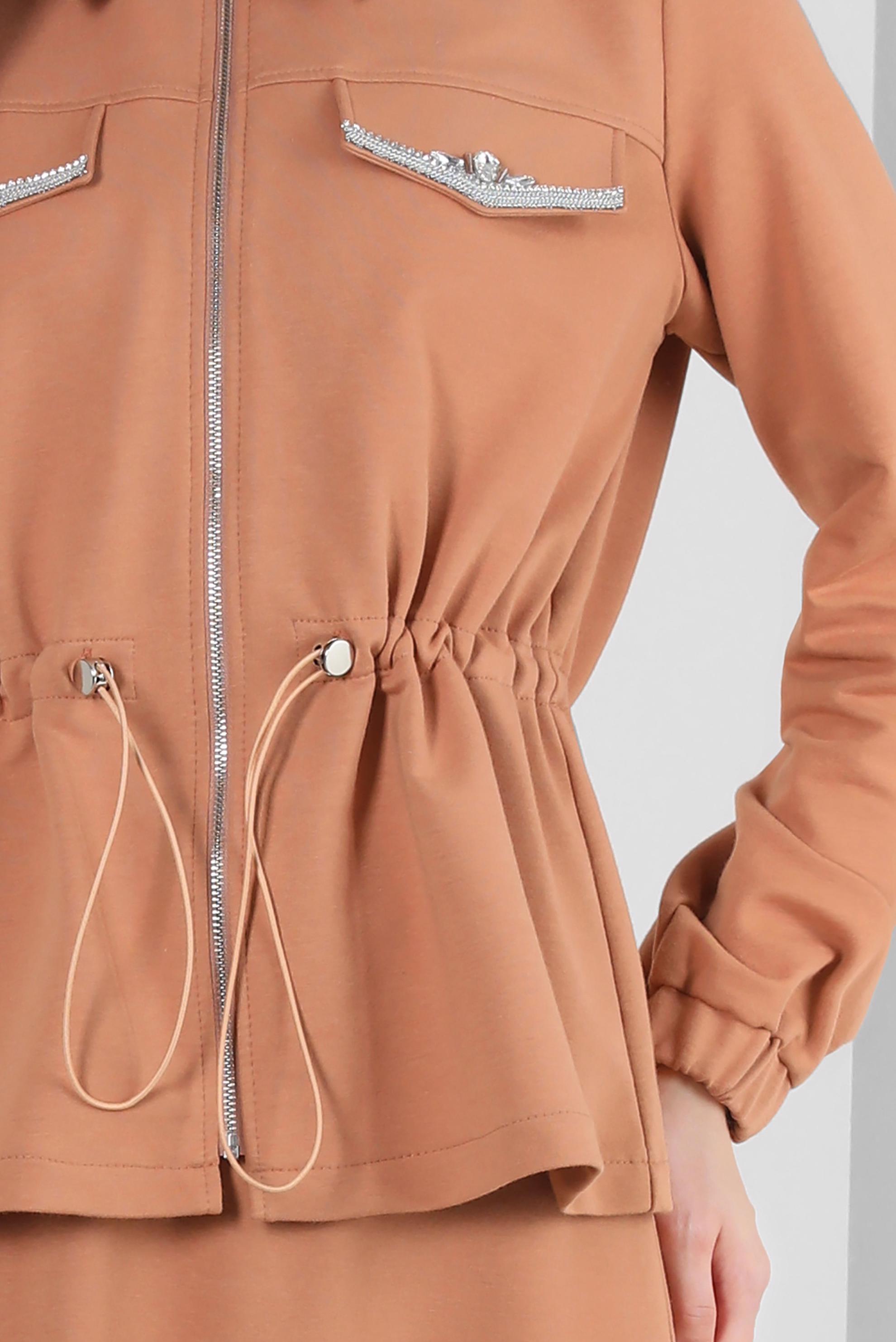 Vêtements hijab ROSE ENSEMBLE JUPE DE SURVÊTEMENT TAILLE SMOCKÉE AVEC FERMETURE ÉCLAIR 43876