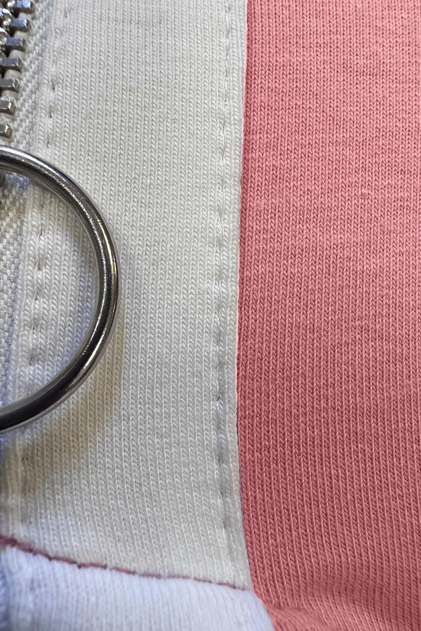 Tesettür giyim PEMBE KAPÜŞONLU FERMUARLI EŞOFMAN TUNİK 43882