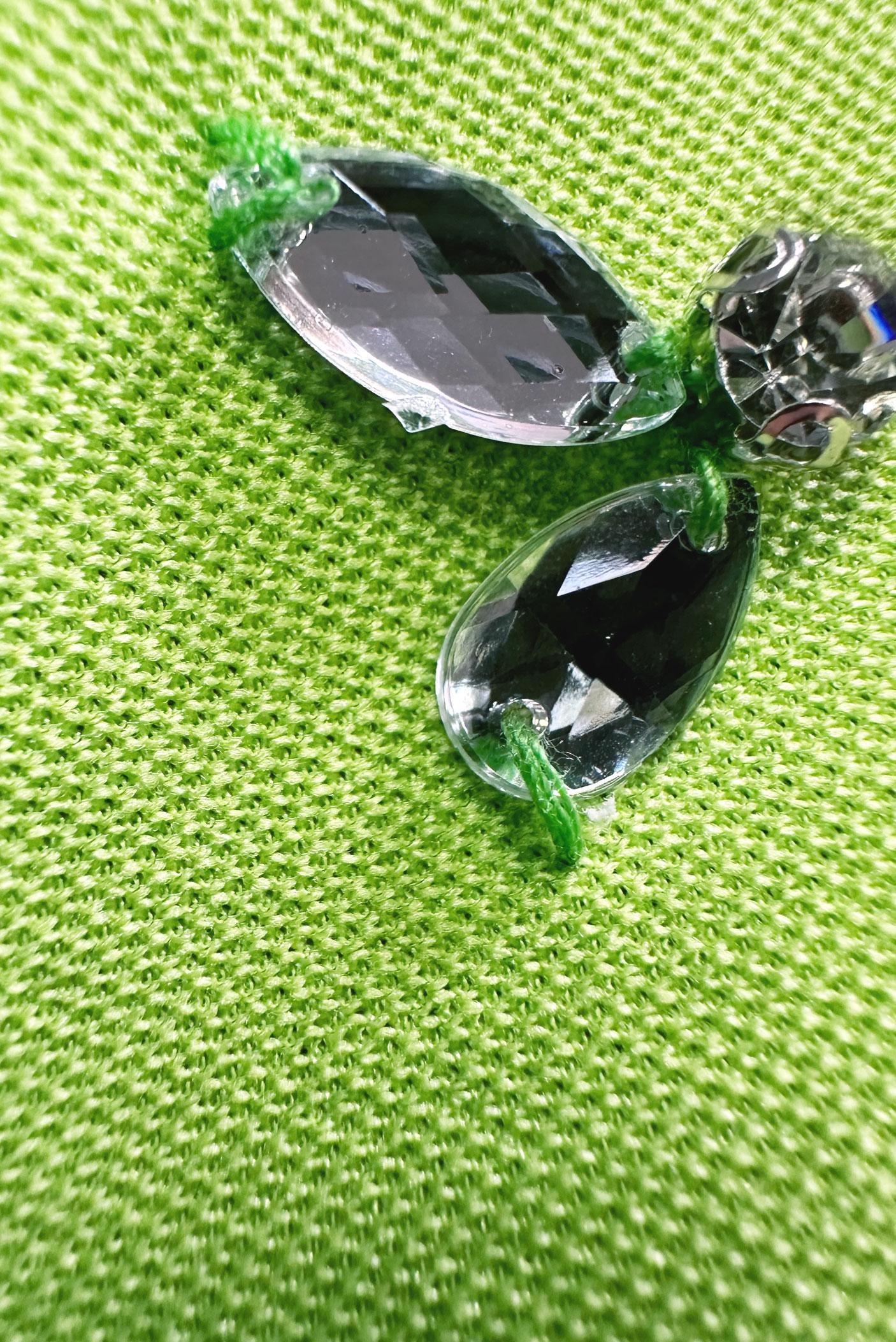 Tesettür giyim YEŞİL BAĞLAMA DETAYLI TAŞLI EŞOFMAN TUNİK 43883