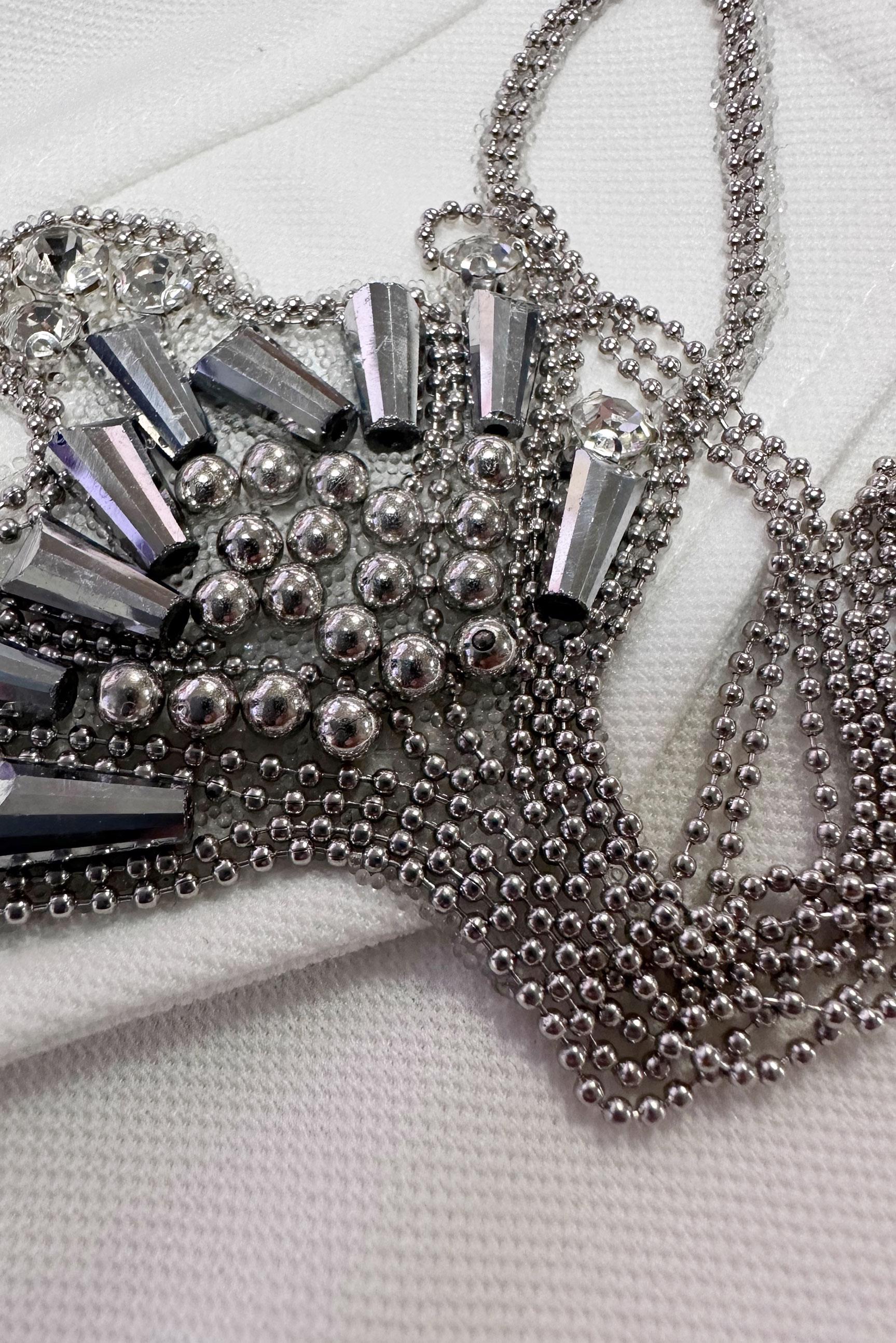 Vêtements hijab BLANC TUNIQUE DE SURVÊTEMENT COL ROND AVEC DÉTAIL GEM 43884