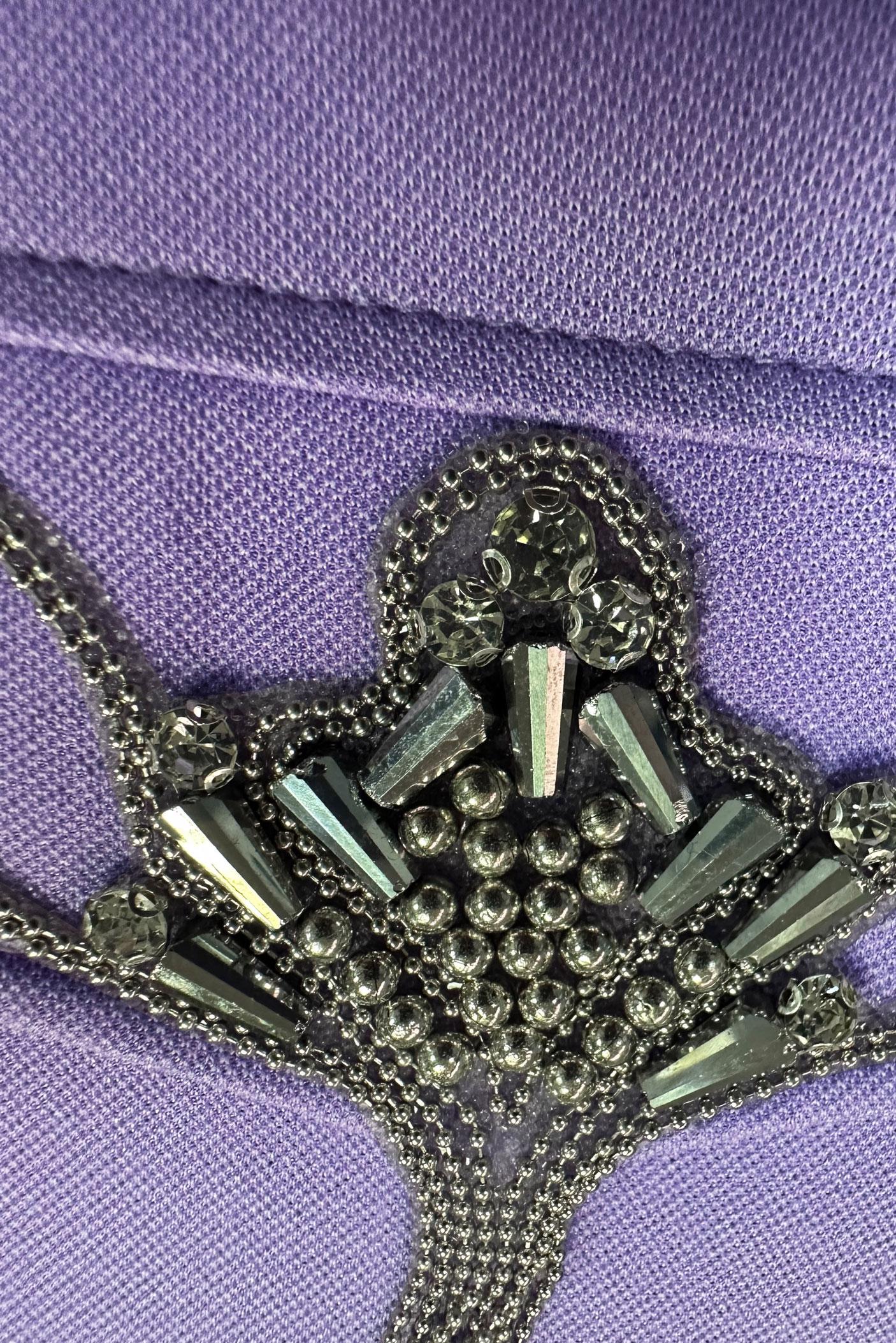 Vêtements hijab POURPRE TUNIQUE DE SURVÊTEMENT COL ROND AVEC DÉTAIL GEM 43884