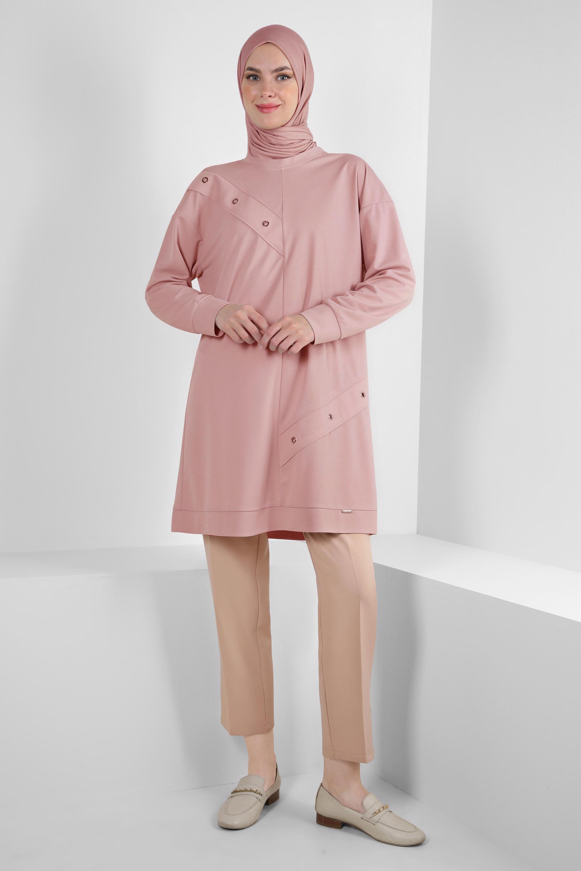 Hijab clothing POWDER TRACKSUIT TUNIC WITH EYELET DETAIL 43886
