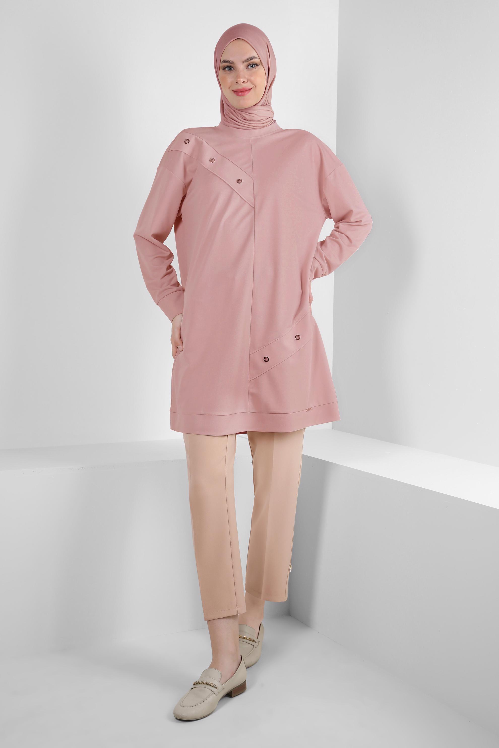 Hijab clothing POWDER TRACKSUIT TUNIC WITH EYELET DETAIL 43886