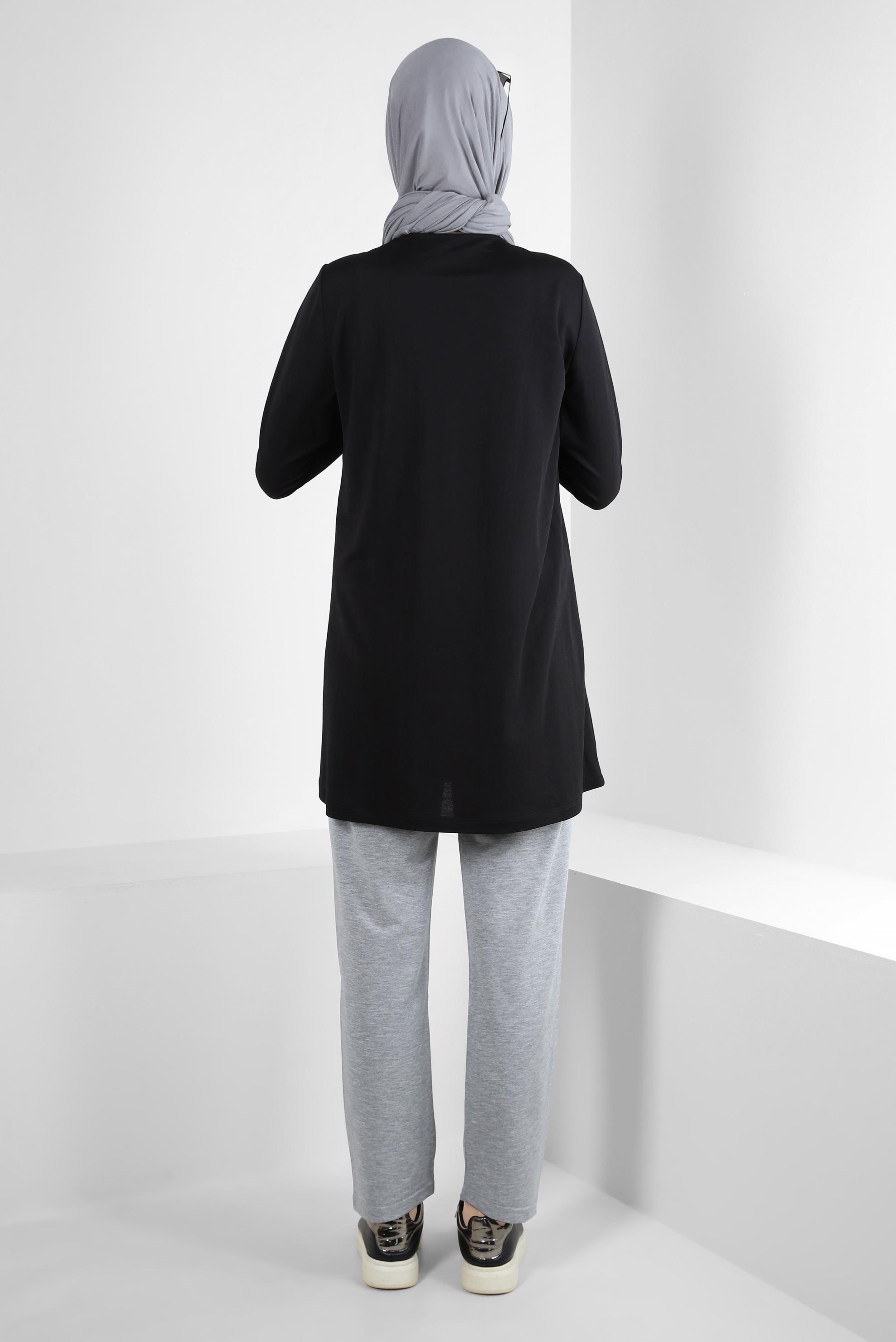 Hijab clothing GREY ELASTIC WAIST SWEATPANTS 70396