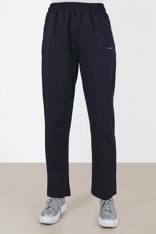 Hijab clothing NAVY BLUE ELASTIC WAIST SWEATPANTS 70396 - ALVİNA